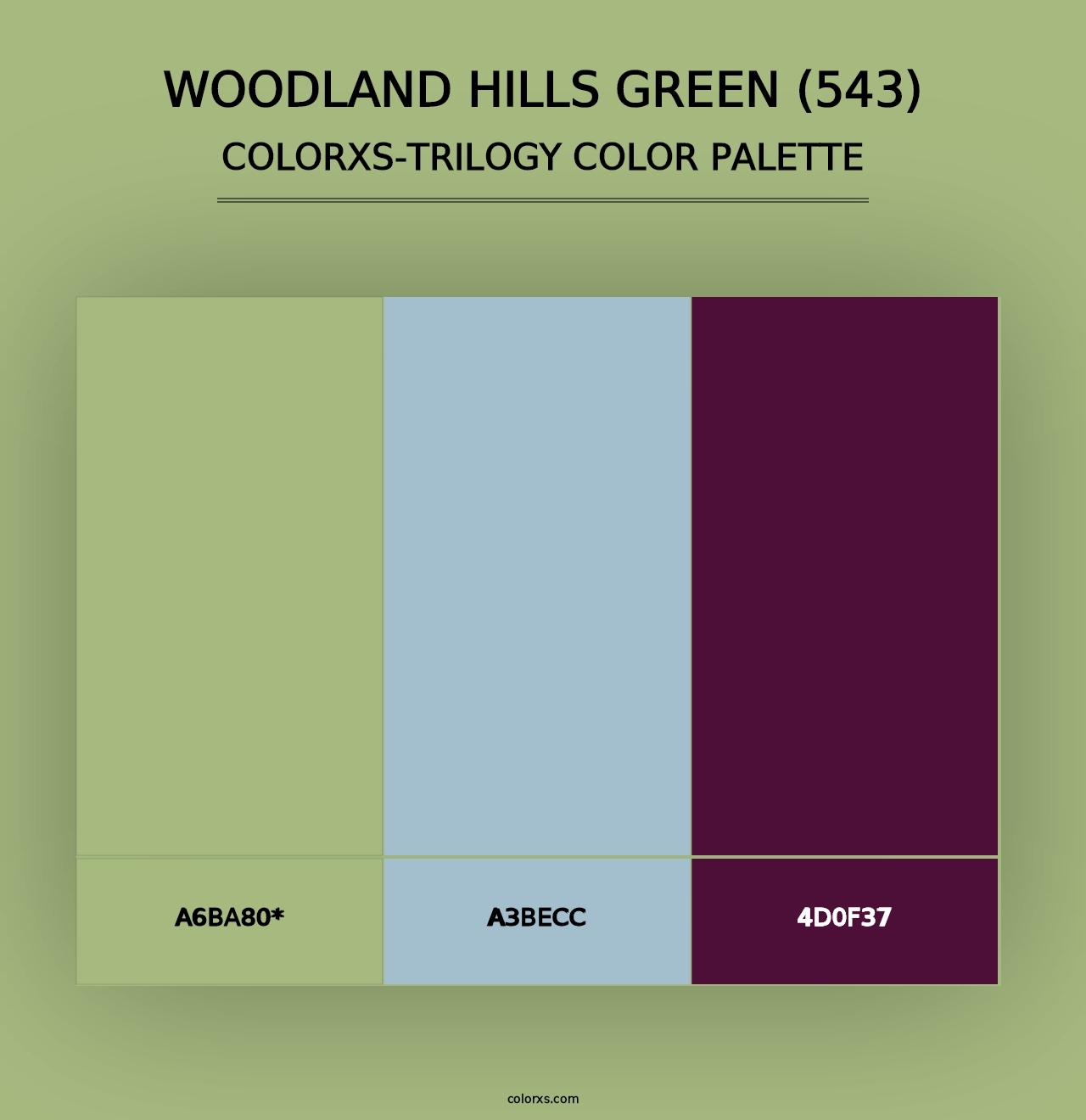 Woodland Hills Green (543) - Colorxs Trilogy Palette