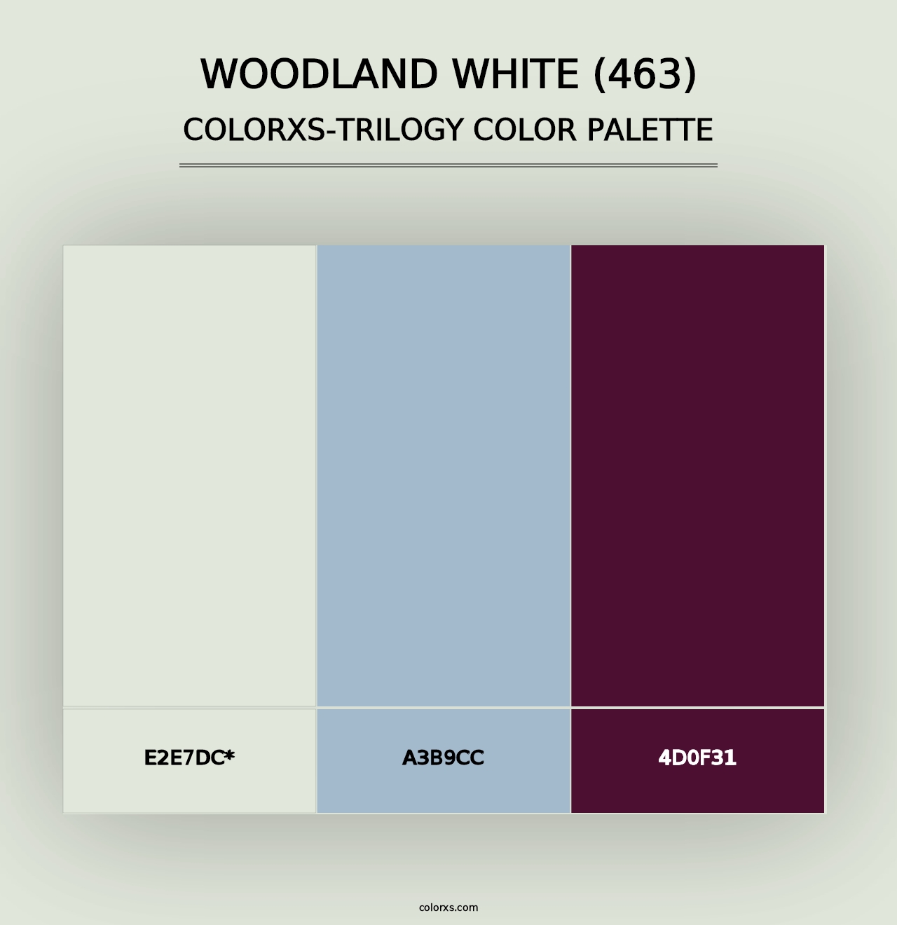 Woodland White (463) - Colorxs Trilogy Palette