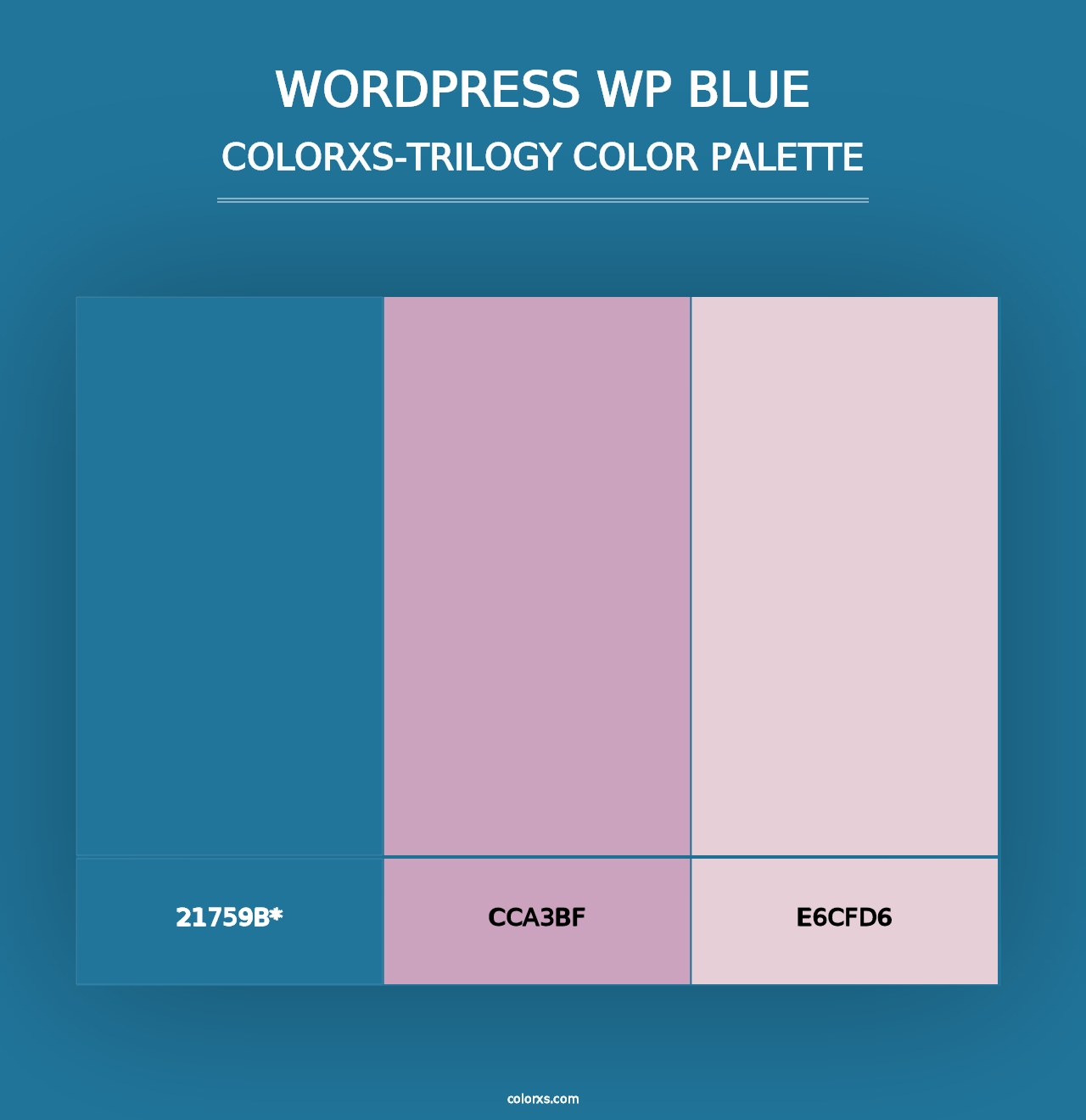 WordPress WP Blue - Colorxs Trilogy Palette