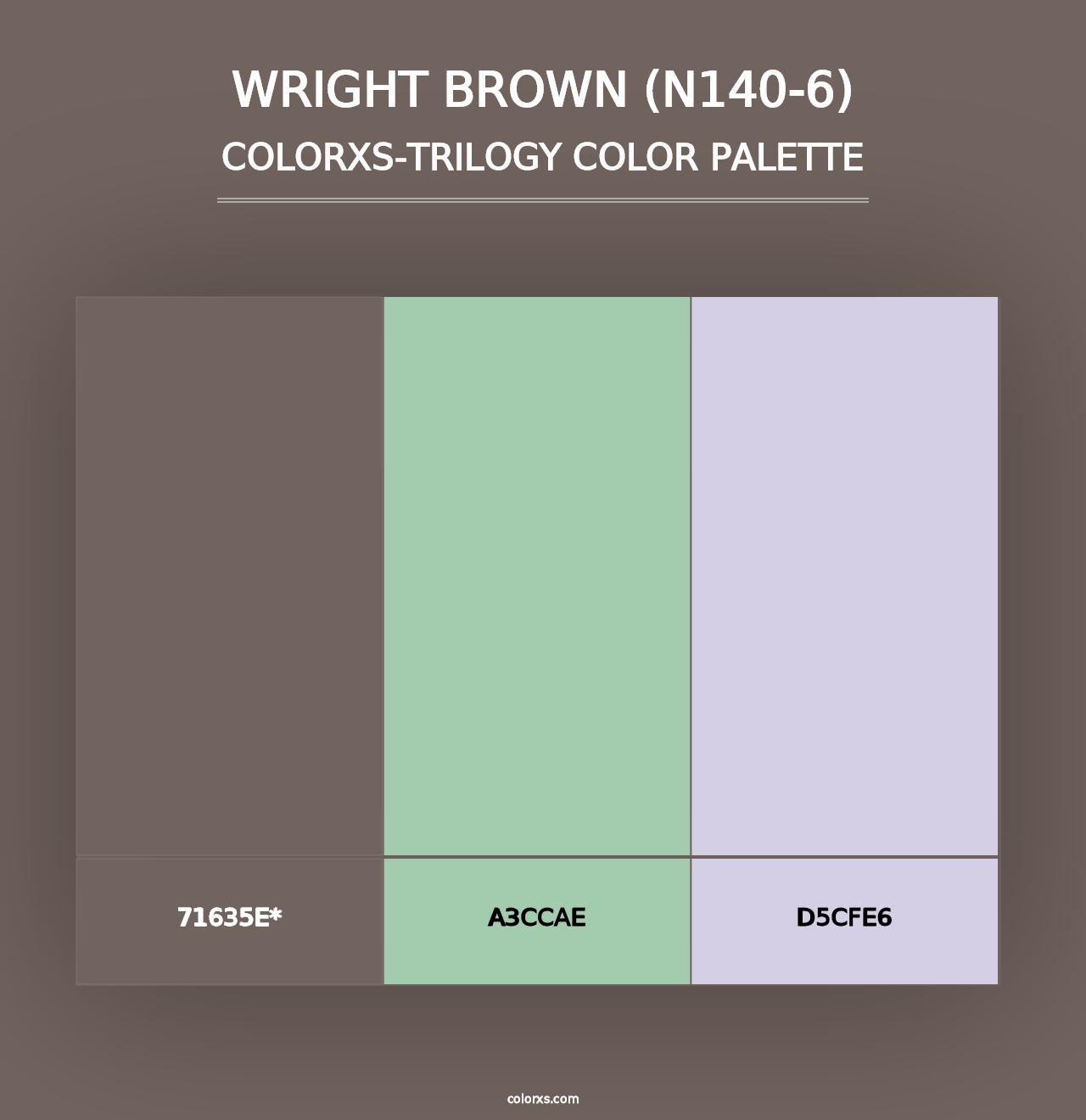 Wright Brown (N140-6) - Colorxs Trilogy Palette