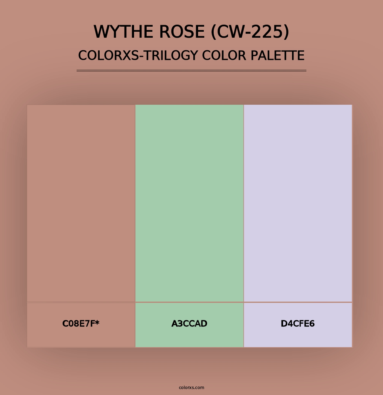 Wythe Rose (CW-225) - Colorxs Trilogy Palette