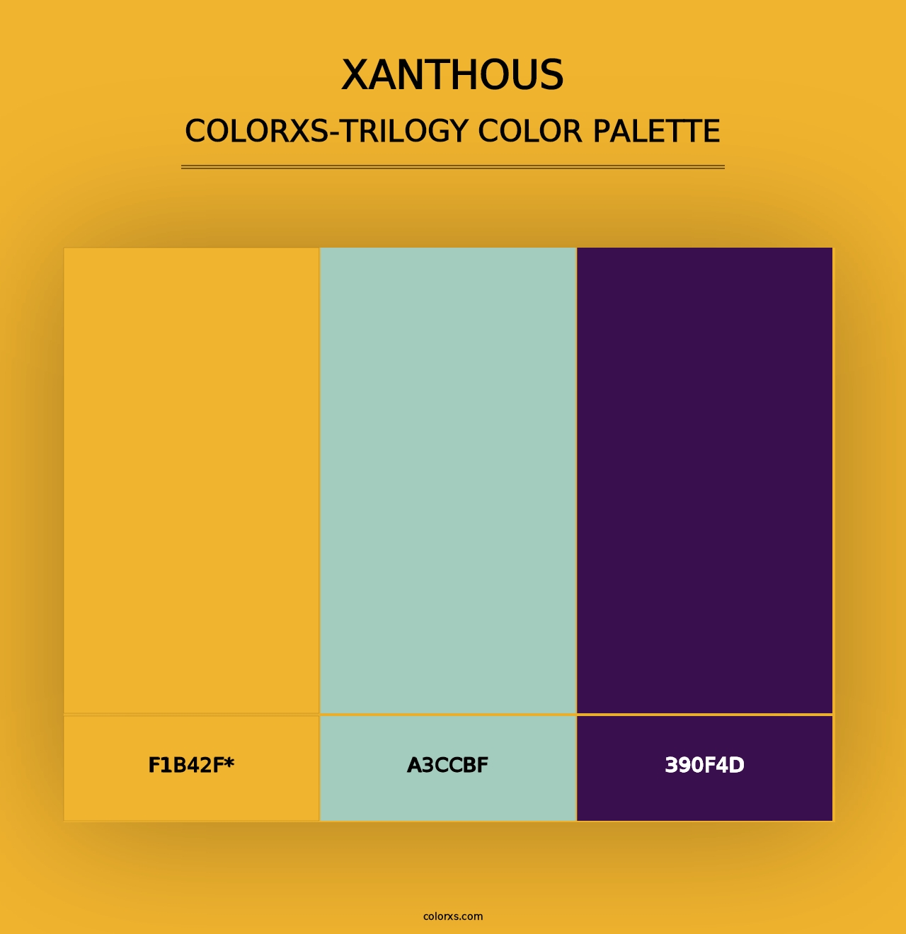 Xanthous - Colorxs Trilogy Palette