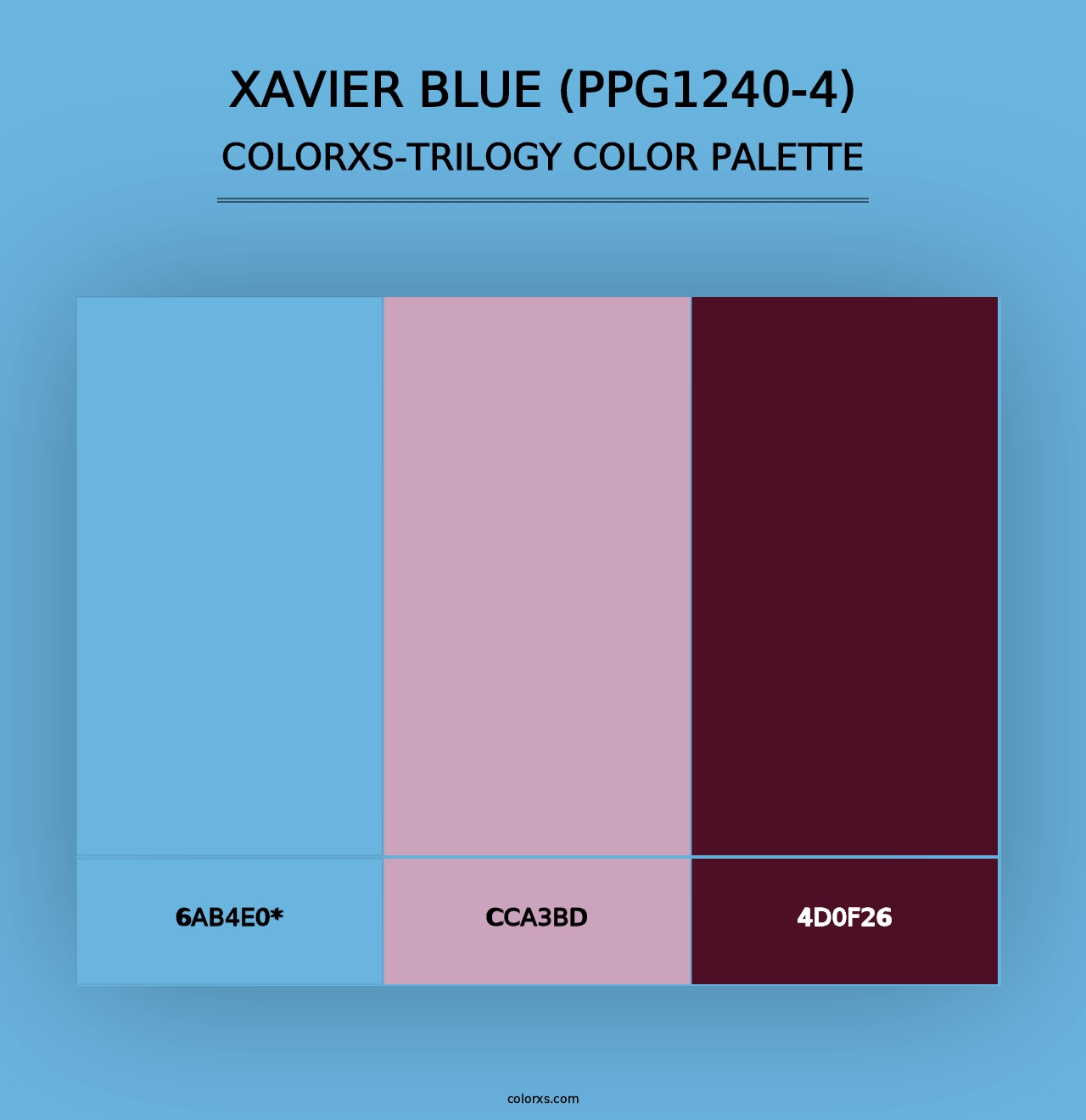 Xavier Blue (PPG1240-4) - Colorxs Trilogy Palette