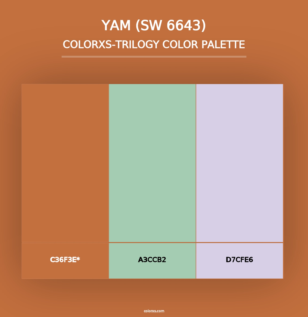 Yam (SW 6643) - Colorxs Trilogy Palette