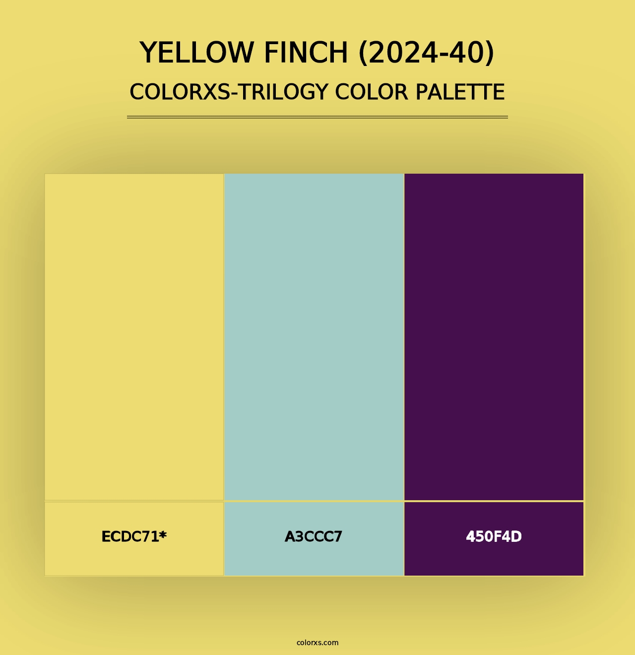 Yellow Finch (2024-40) - Colorxs Trilogy Palette