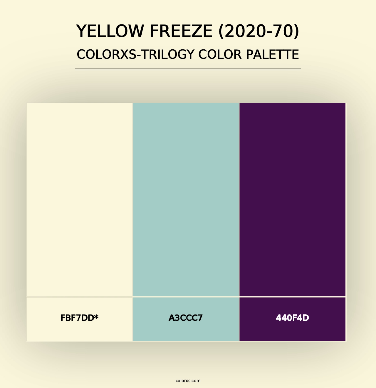 Yellow Freeze (2020-70) - Colorxs Trilogy Palette