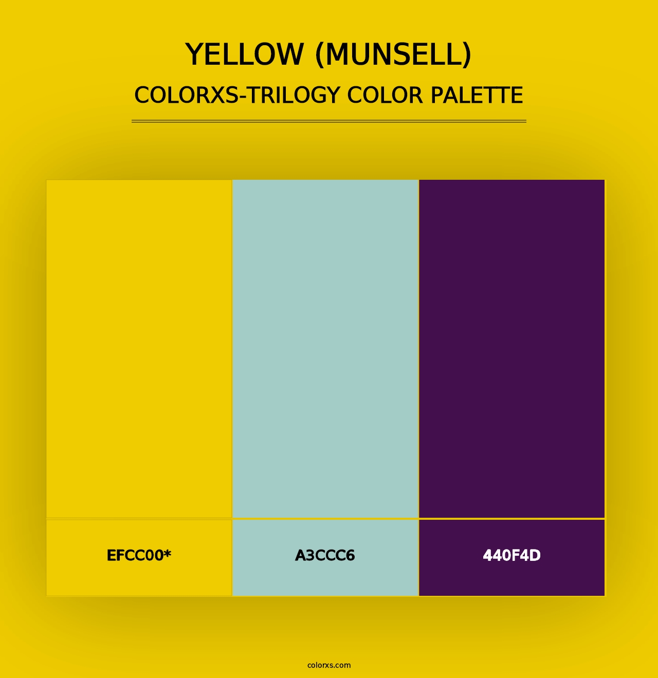 Yellow (Munsell) - Colorxs Trilogy Palette