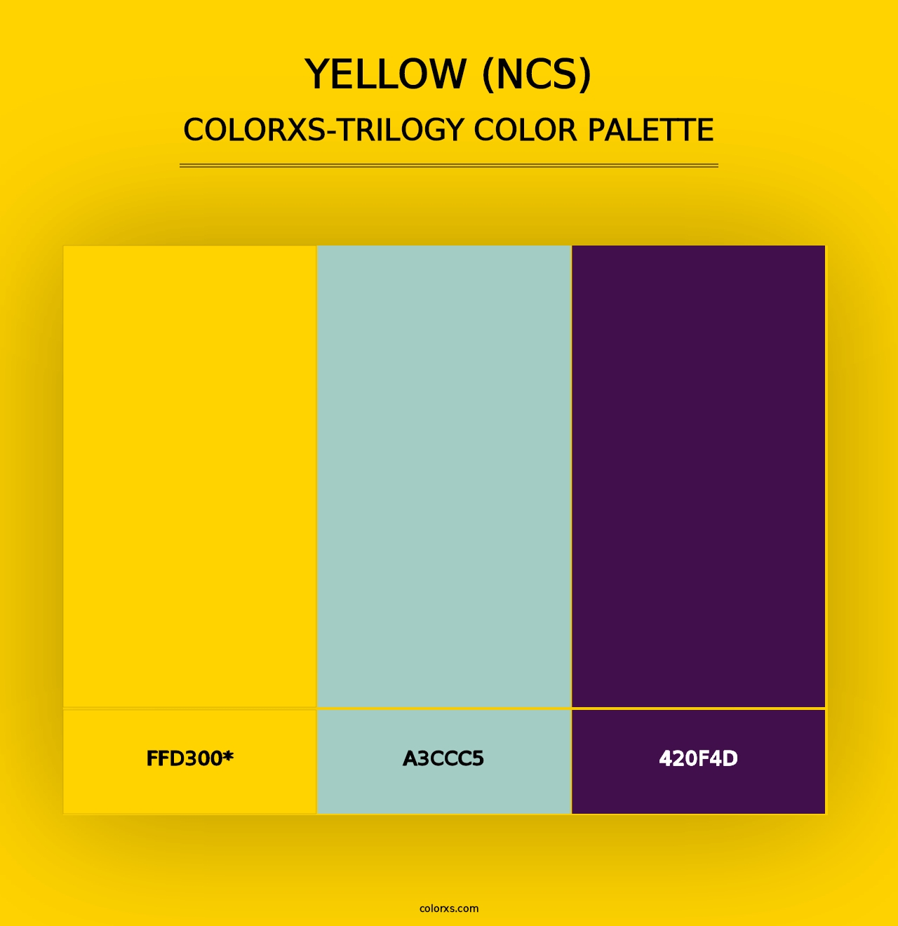 Yellow (NCS) - Colorxs Trilogy Palette