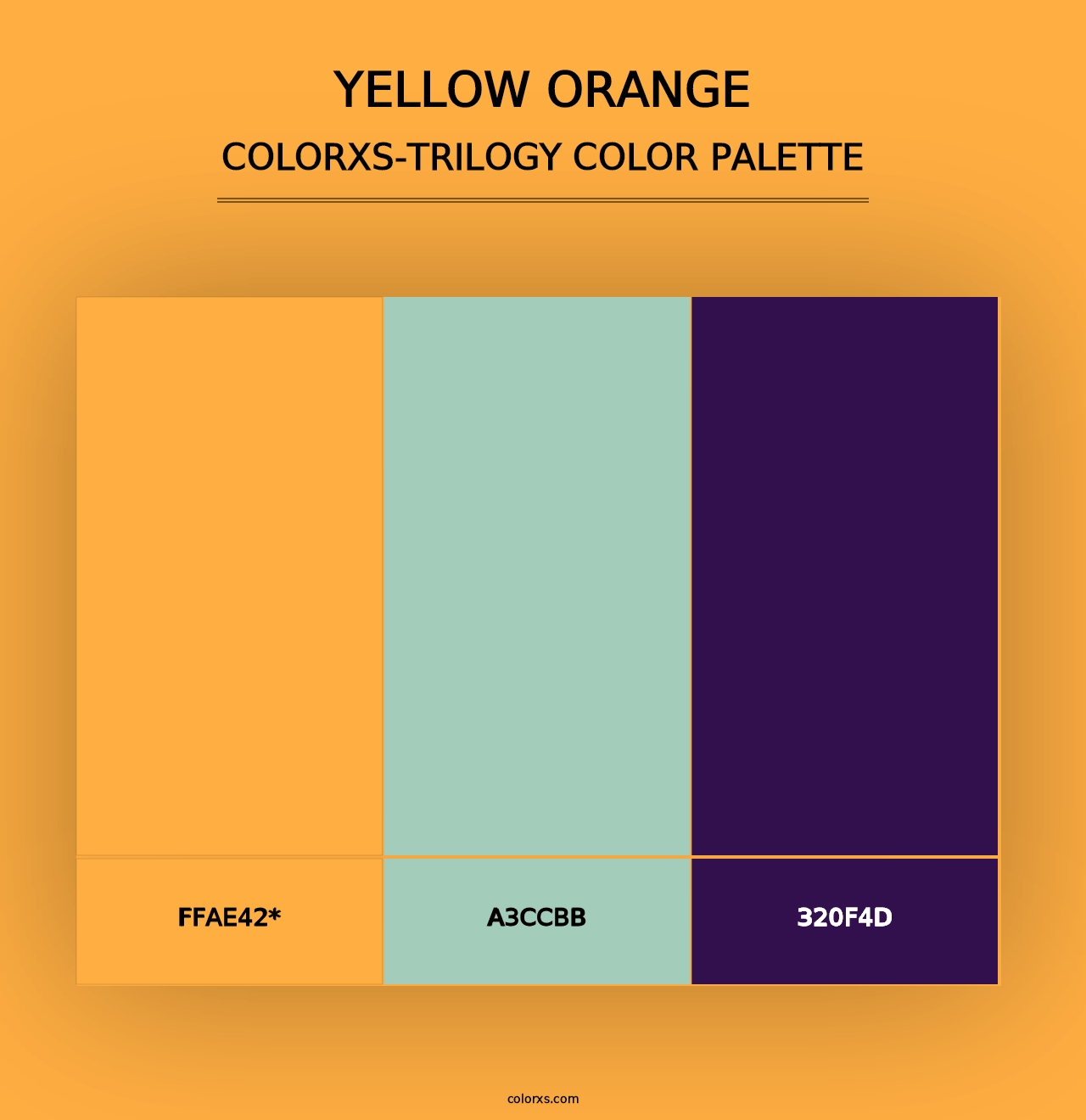 Yellow Orange - Colorxs Trilogy Palette