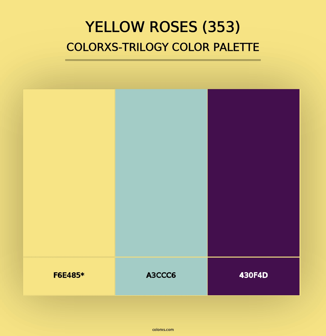 Yellow Roses (353) - Colorxs Trilogy Palette