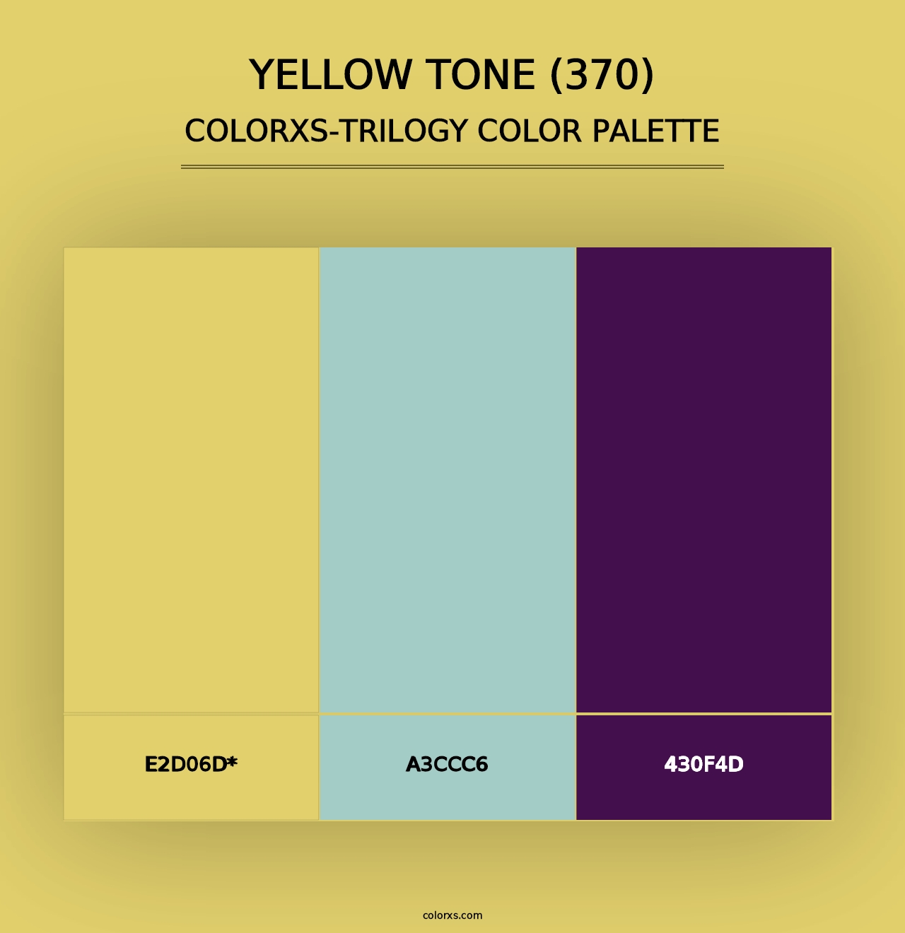 Yellow Tone (370) - Colorxs Trilogy Palette