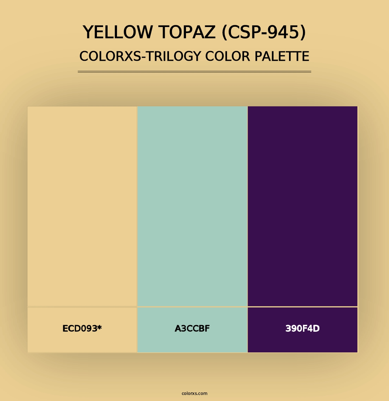 Yellow Topaz (CSP-945) - Colorxs Trilogy Palette