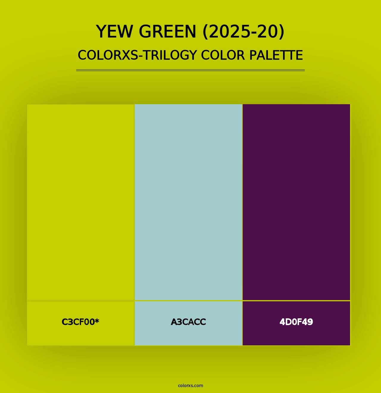 Yew Green (2025-20) - Colorxs Trilogy Palette