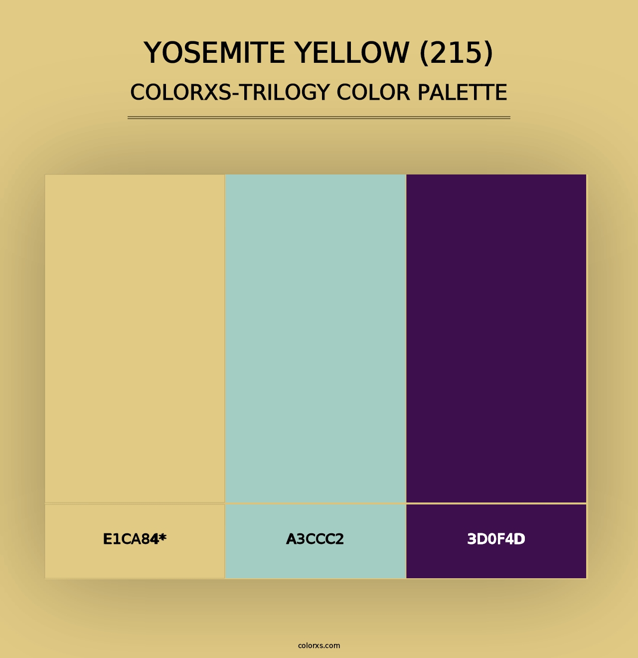 Yosemite Yellow (215) - Colorxs Trilogy Palette