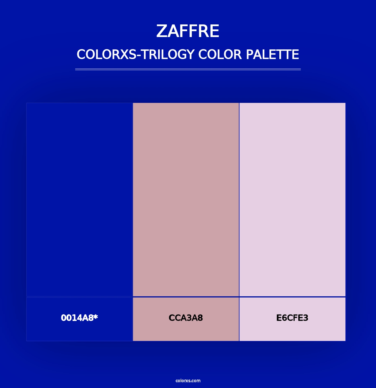 Zaffre - Colorxs Trilogy Palette