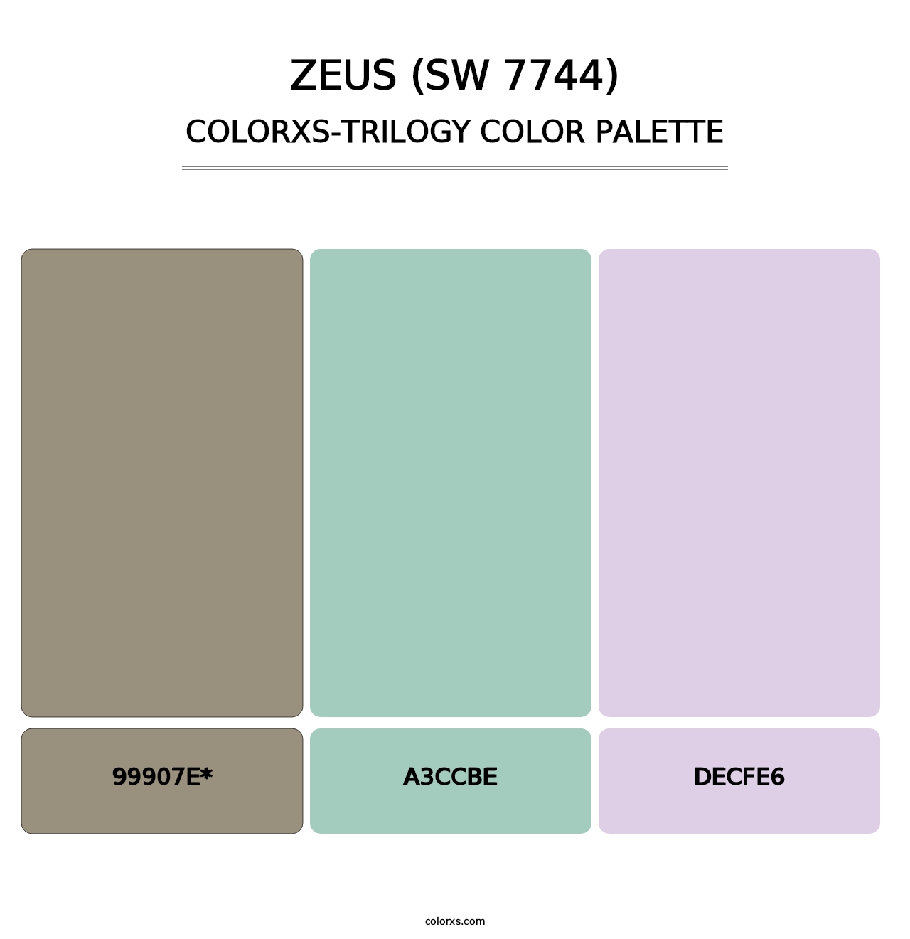 Zeus (SW 7744) - Colorxs Trilogy Palette