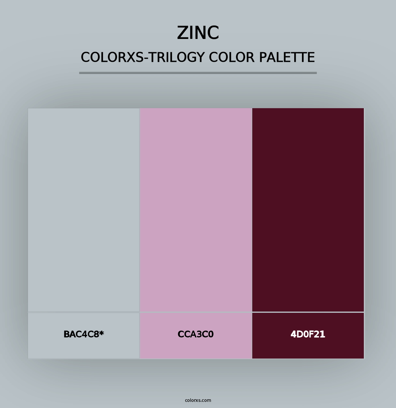 Zinc - Colorxs Trilogy Palette