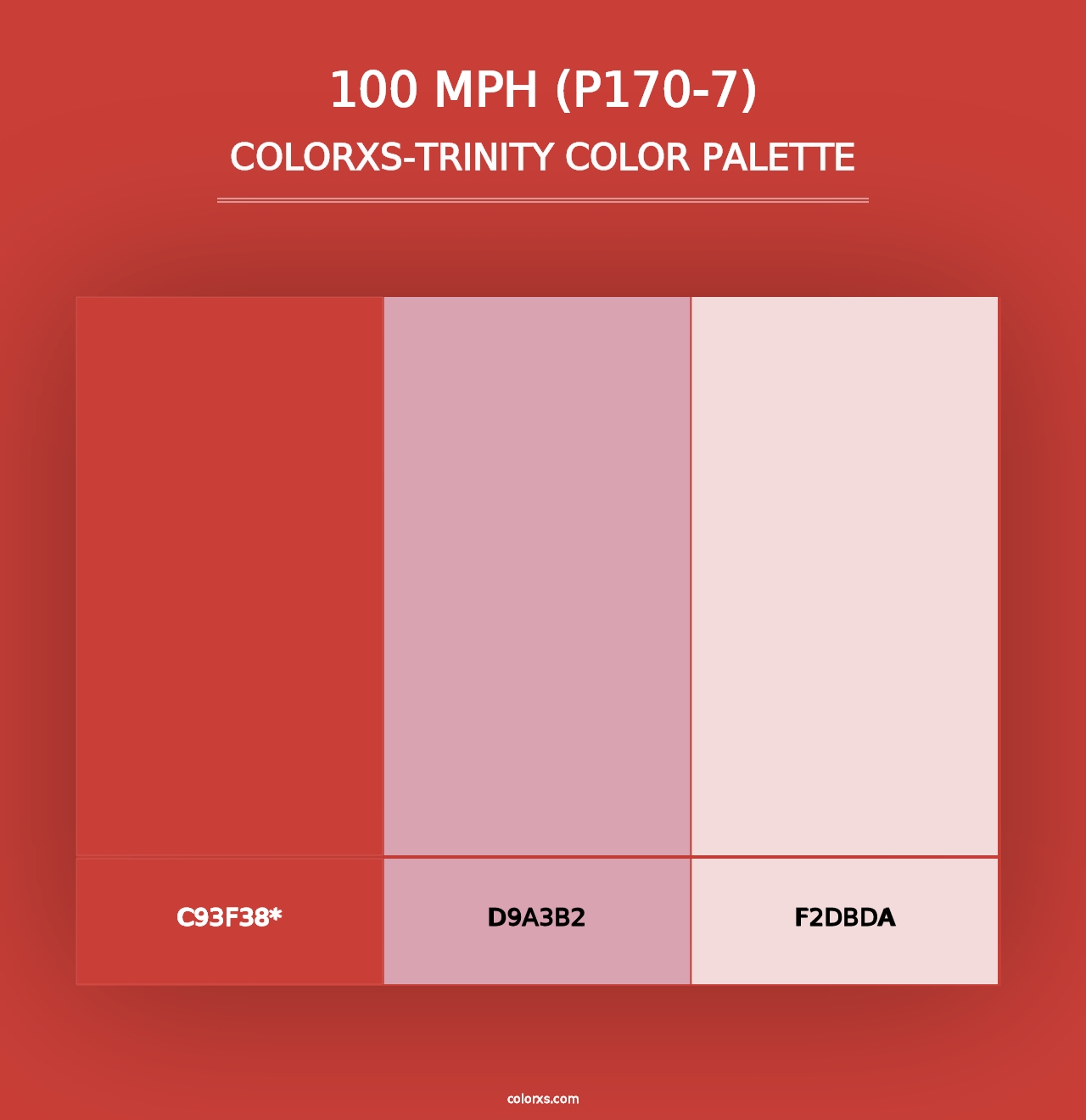 100 Mph (P170-7) - Colorxs Trinity Palette