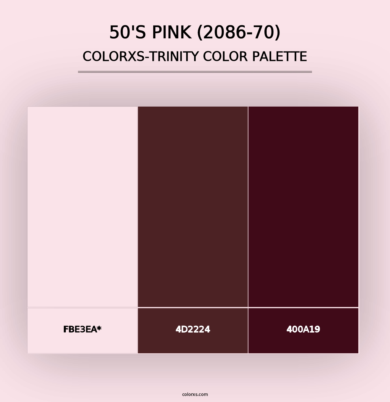 50's Pink (2086-70) - Colorxs Trinity Palette