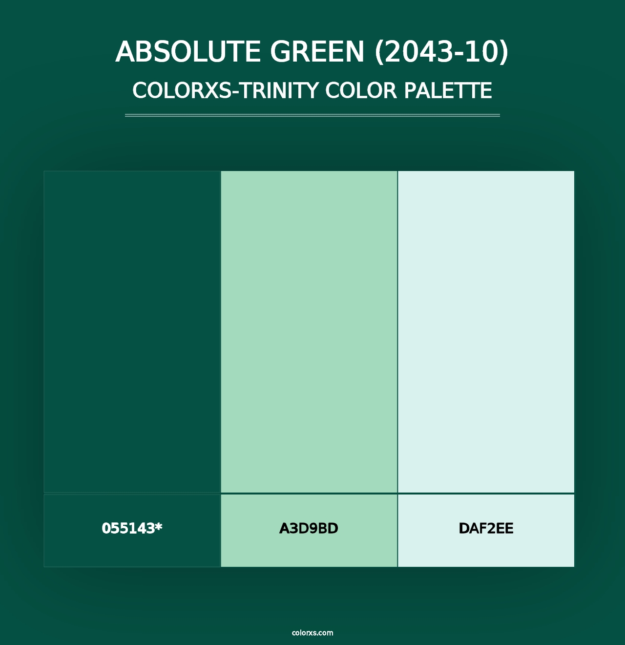 Absolute Green (2043-10) - Colorxs Trinity Palette