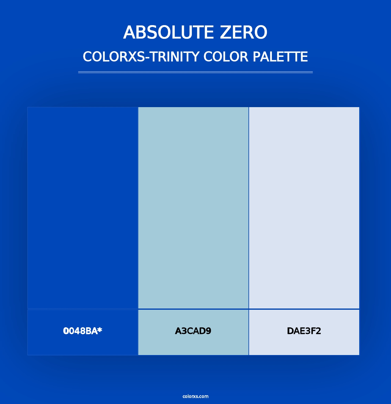 Absolute Zero - Colorxs Trinity Palette