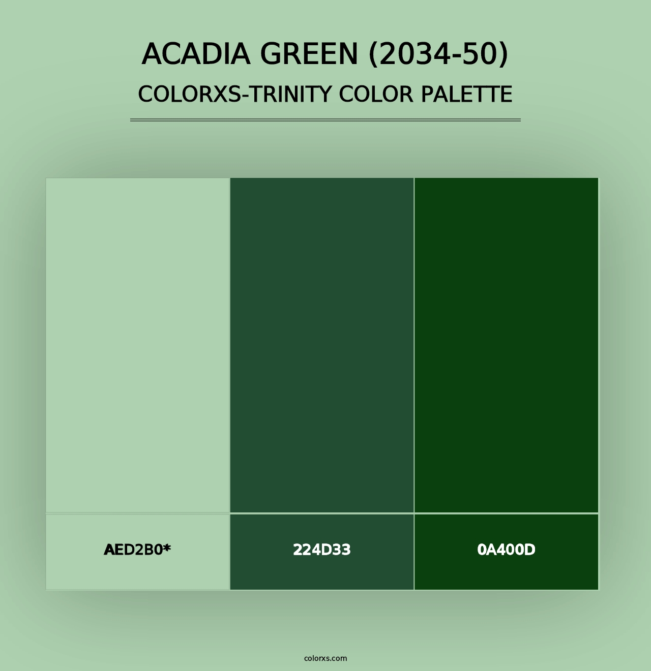 Acadia Green (2034-50) - Colorxs Trinity Palette