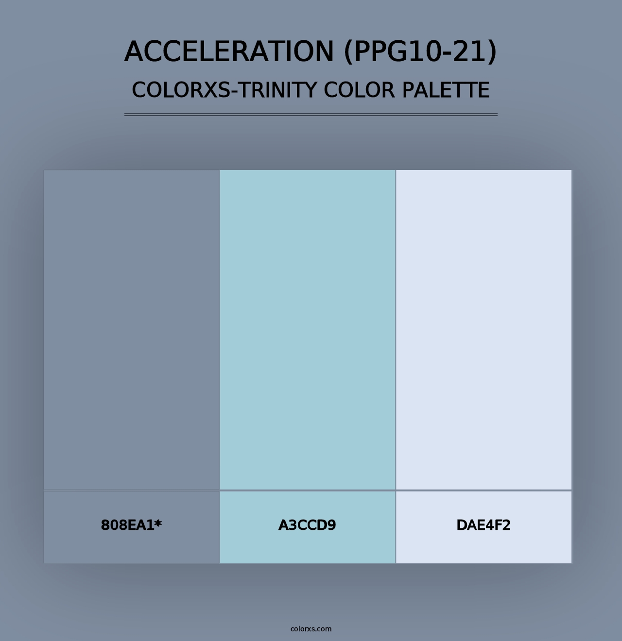 Acceleration (PPG10-21) - Colorxs Trinity Palette