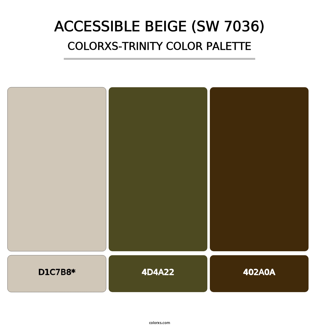 Accessible Beige (SW 7036) - Colorxs Trinity Palette