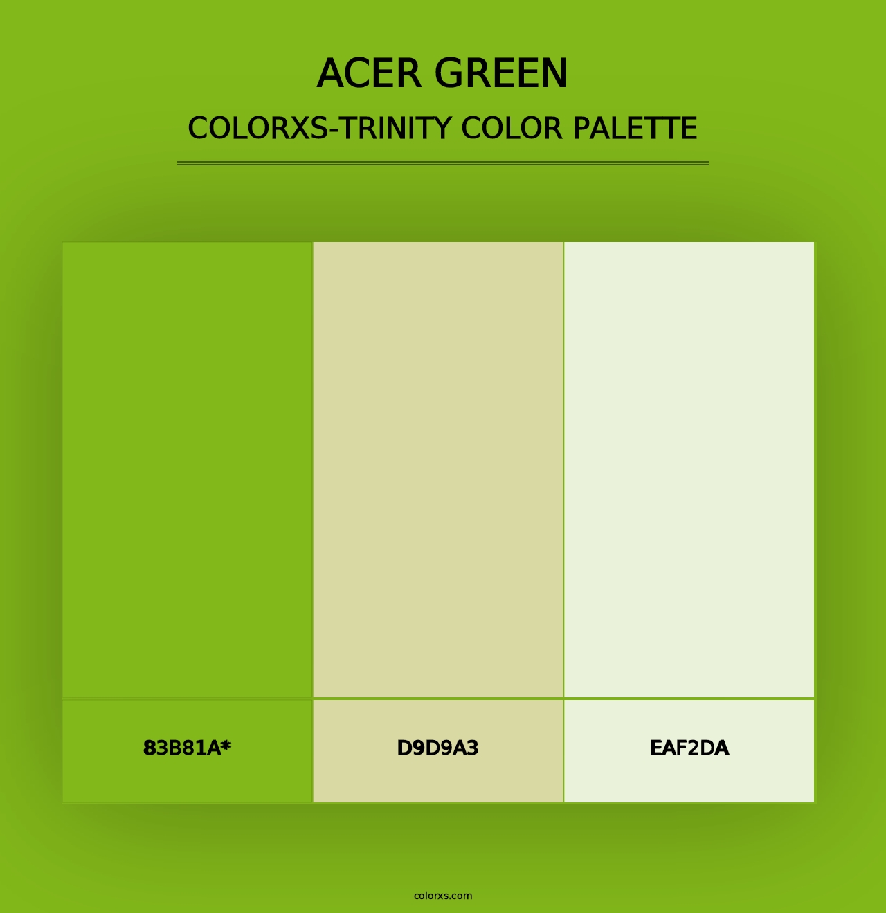 Acer Green - Colorxs Trinity Palette