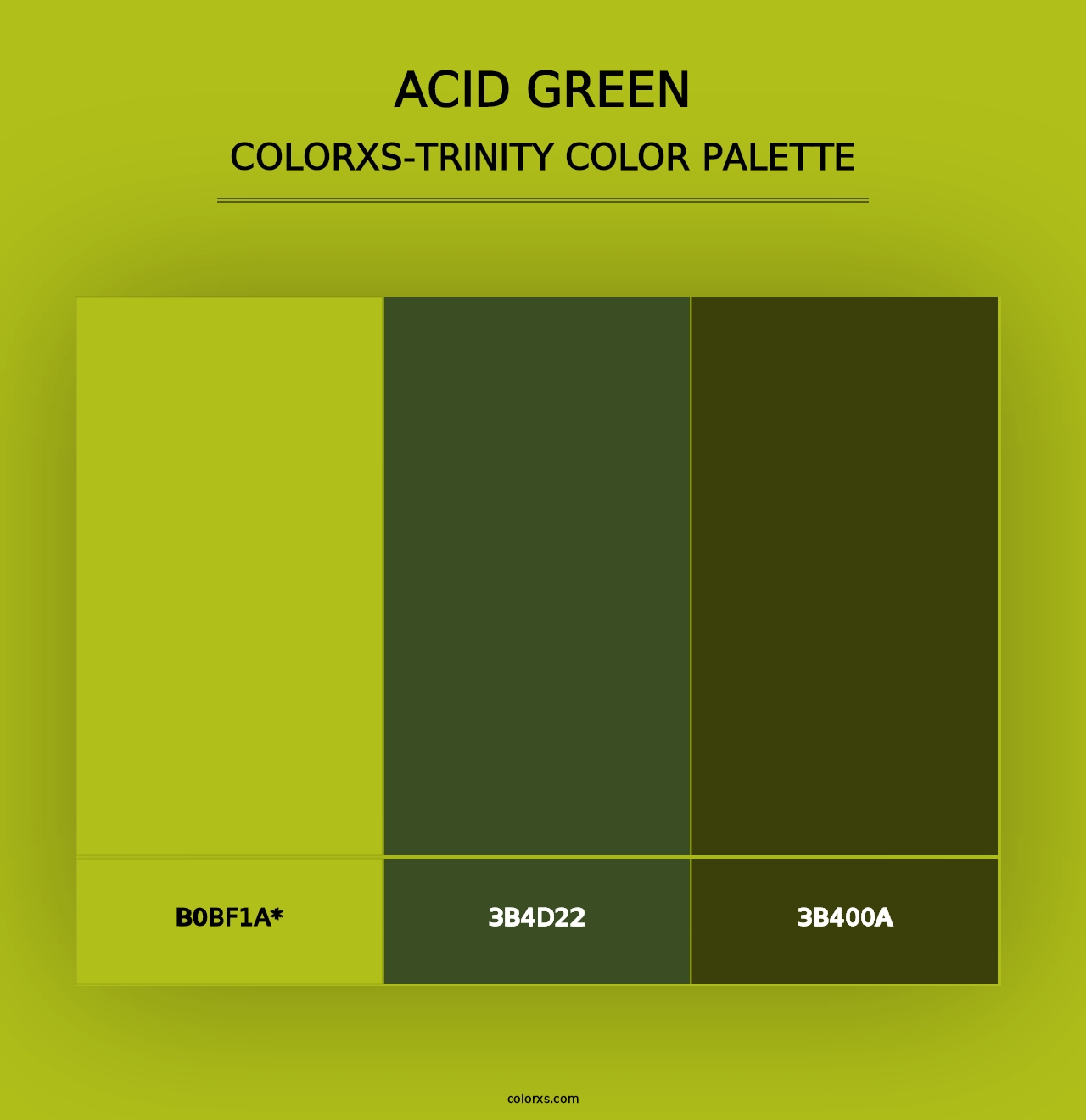 Acid Green - Colorxs Trinity Palette