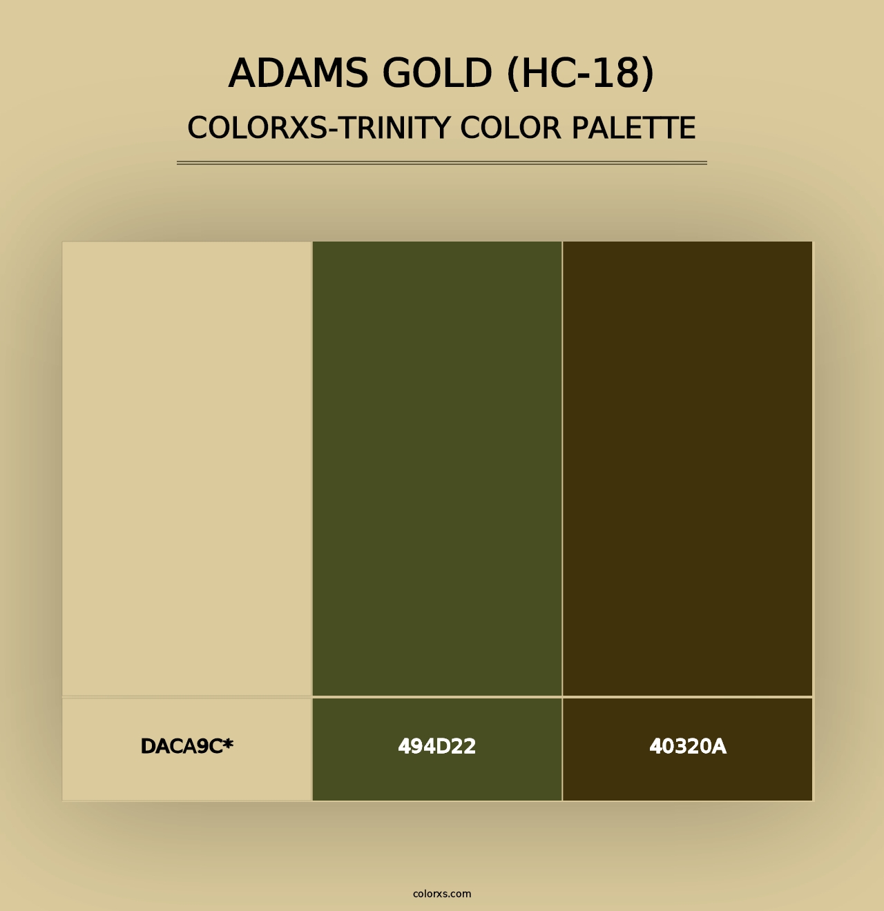 Adams Gold (HC-18) - Colorxs Trinity Palette