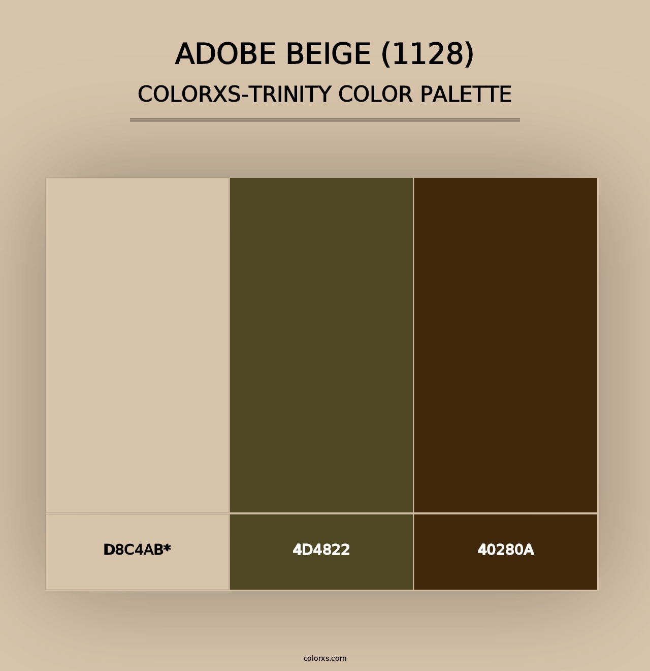 Adobe Beige (1128) - Colorxs Trinity Palette