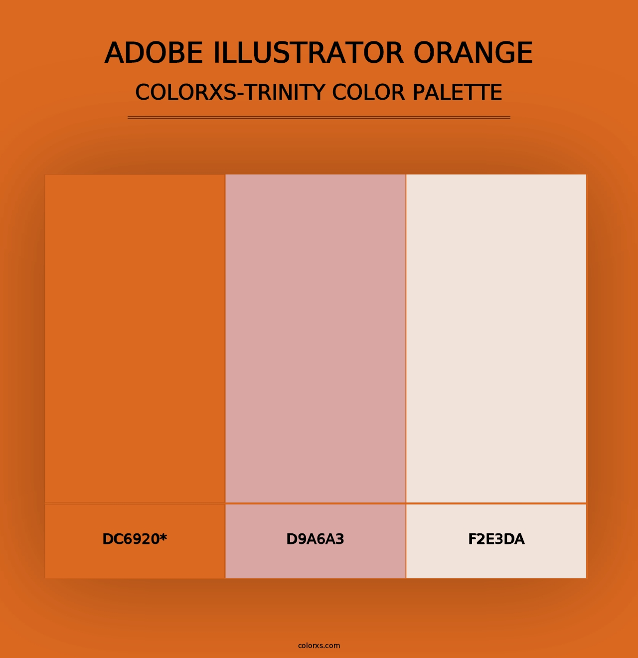 Adobe Illustrator Orange - Colorxs Trinity Palette