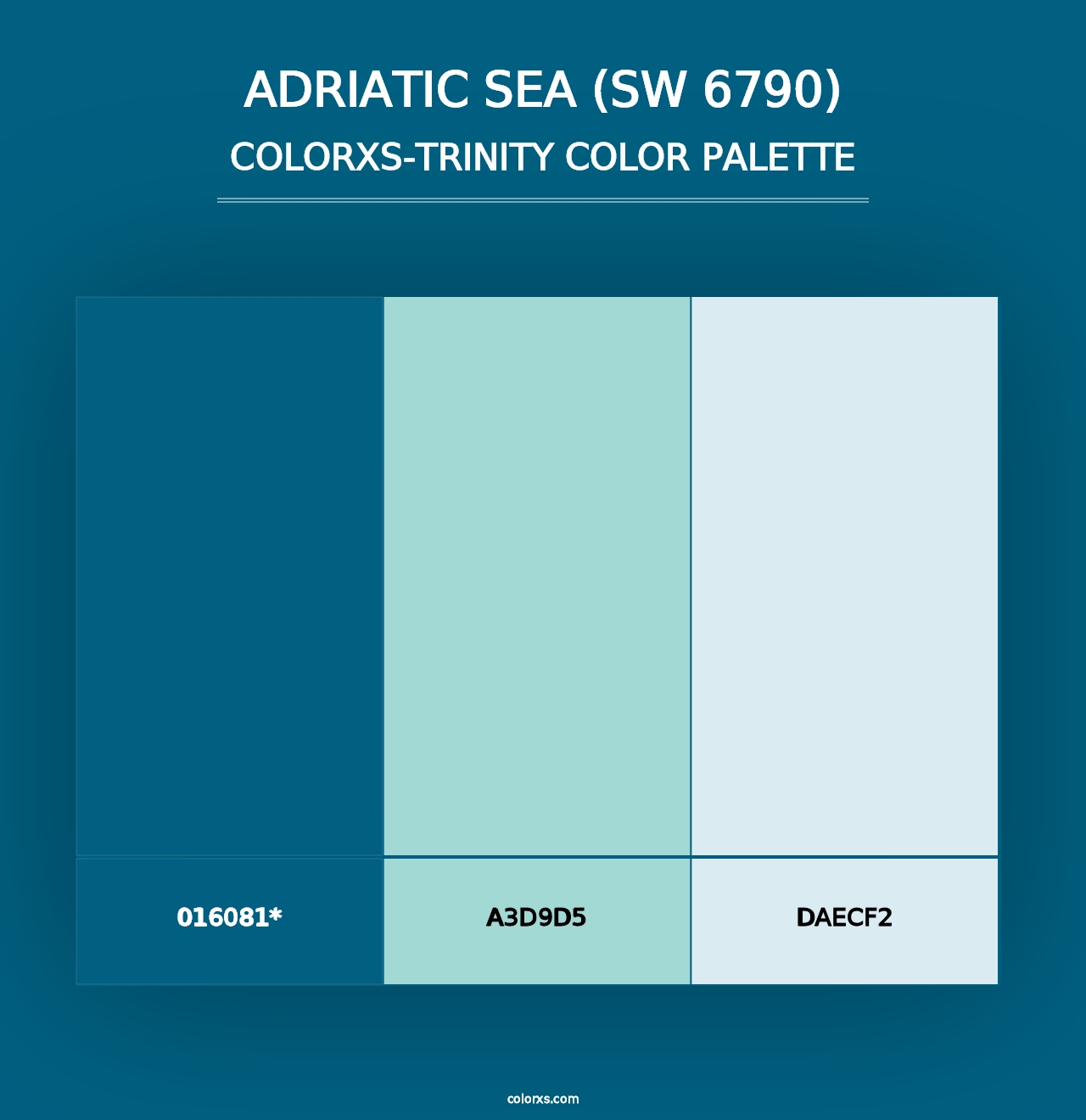 Adriatic Sea (SW 6790) - Colorxs Trinity Palette