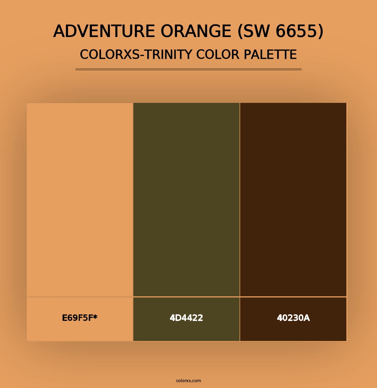 Adventure Orange (SW 6655) - Colorxs Trinity Palette