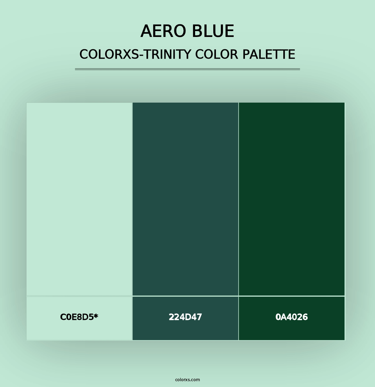 Aero Blue - Colorxs Trinity Palette