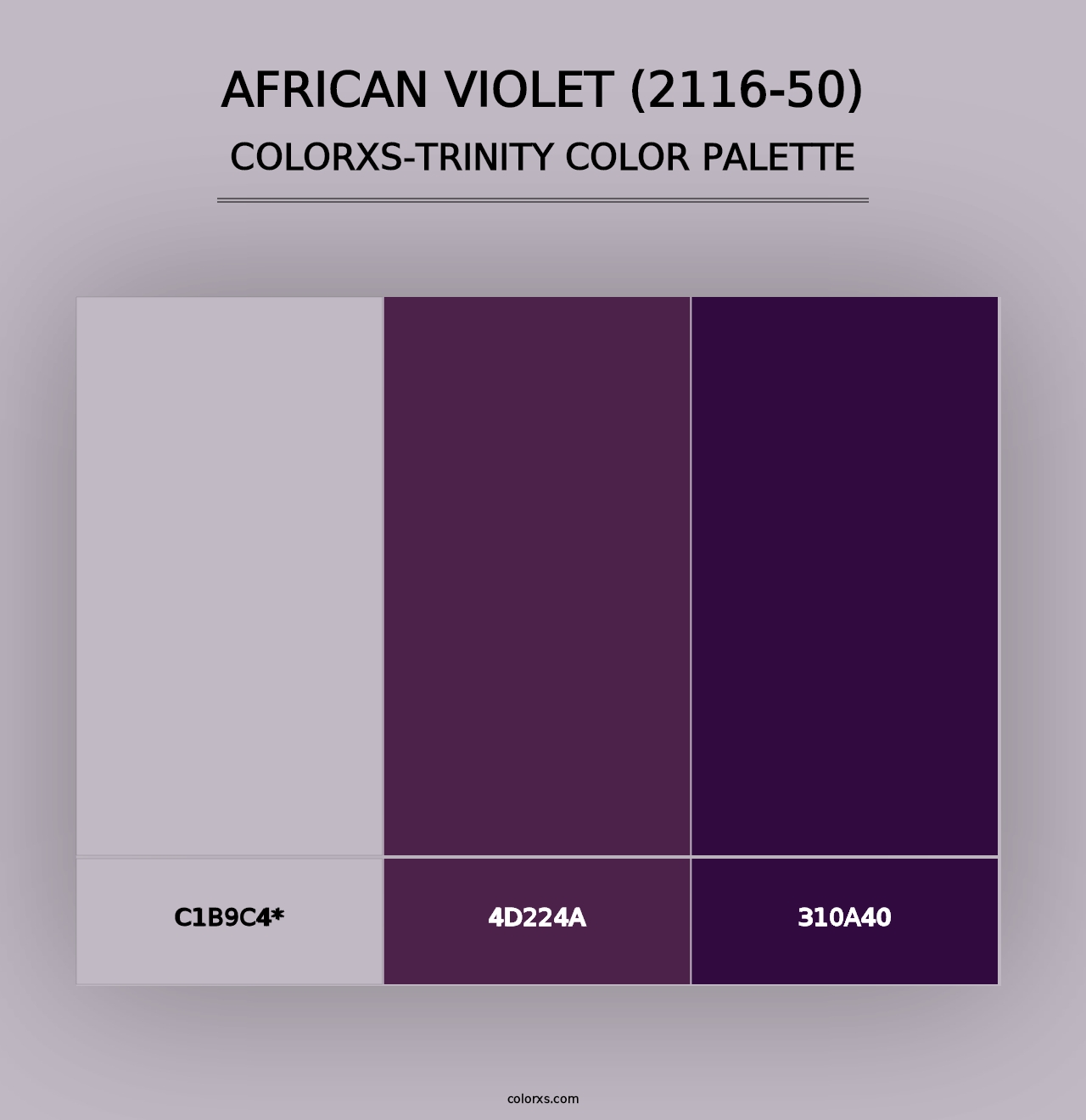 African Violet (2116-50) - Colorxs Trinity Palette