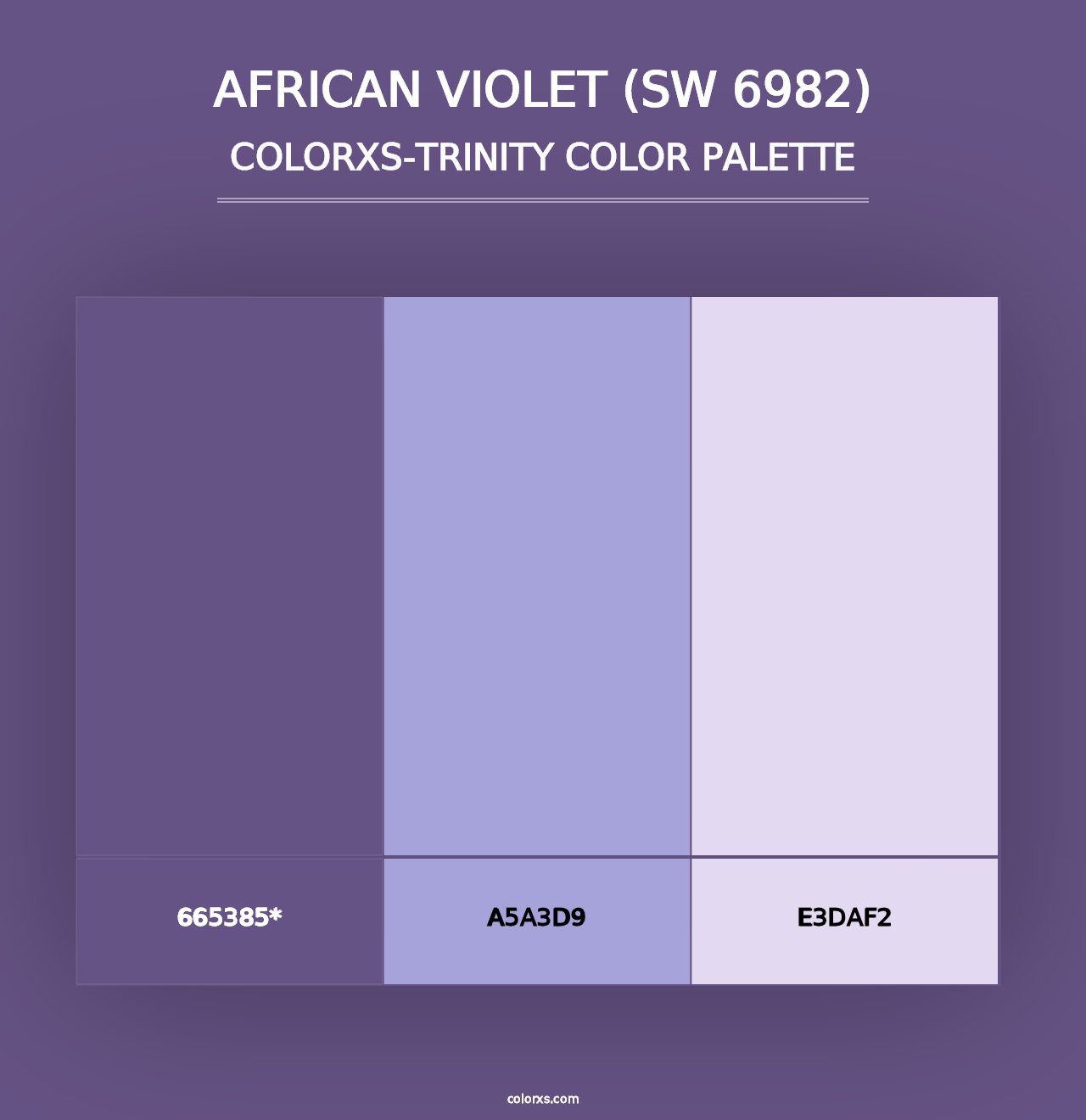 African Violet (SW 6982) - Colorxs Trinity Palette