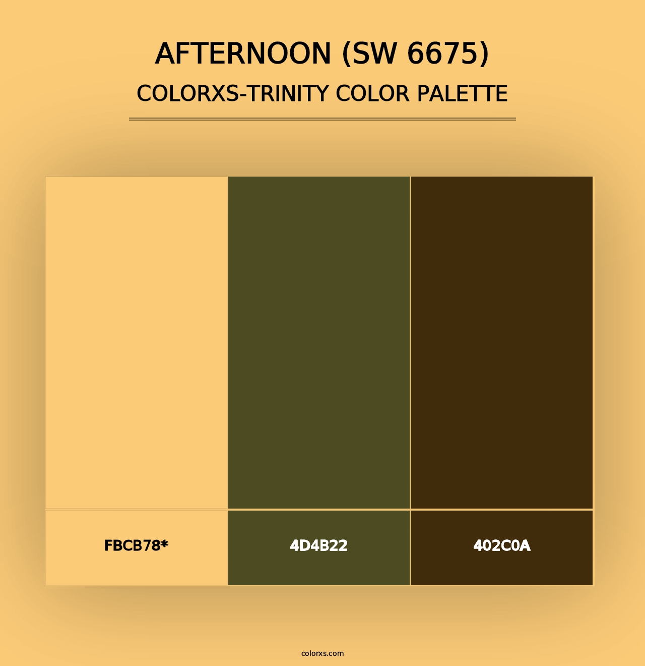 Afternoon (SW 6675) - Colorxs Trinity Palette