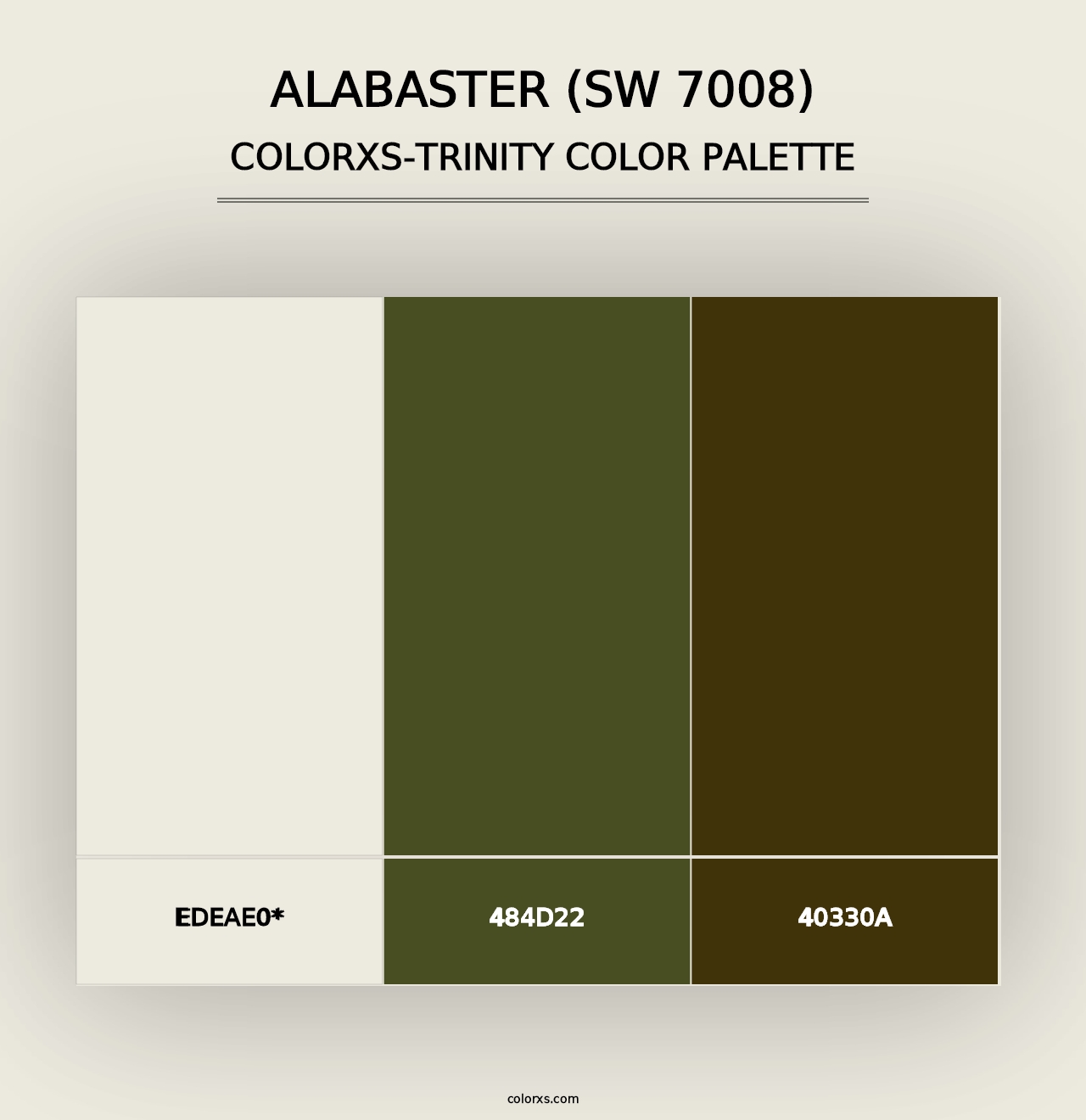 Alabaster (SW 7008) - Colorxs Trinity Palette