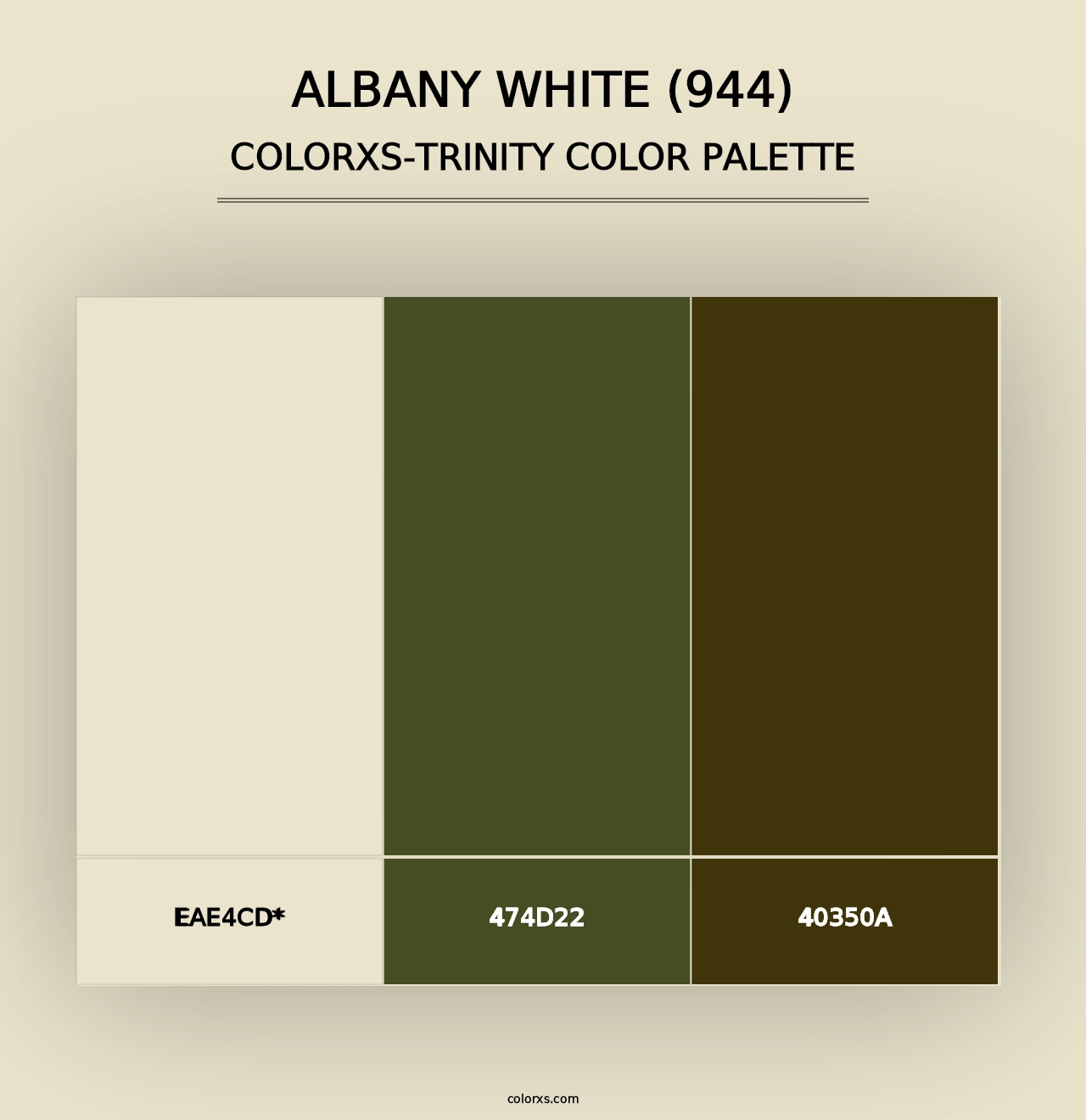 Albany White (944) - Colorxs Trinity Palette