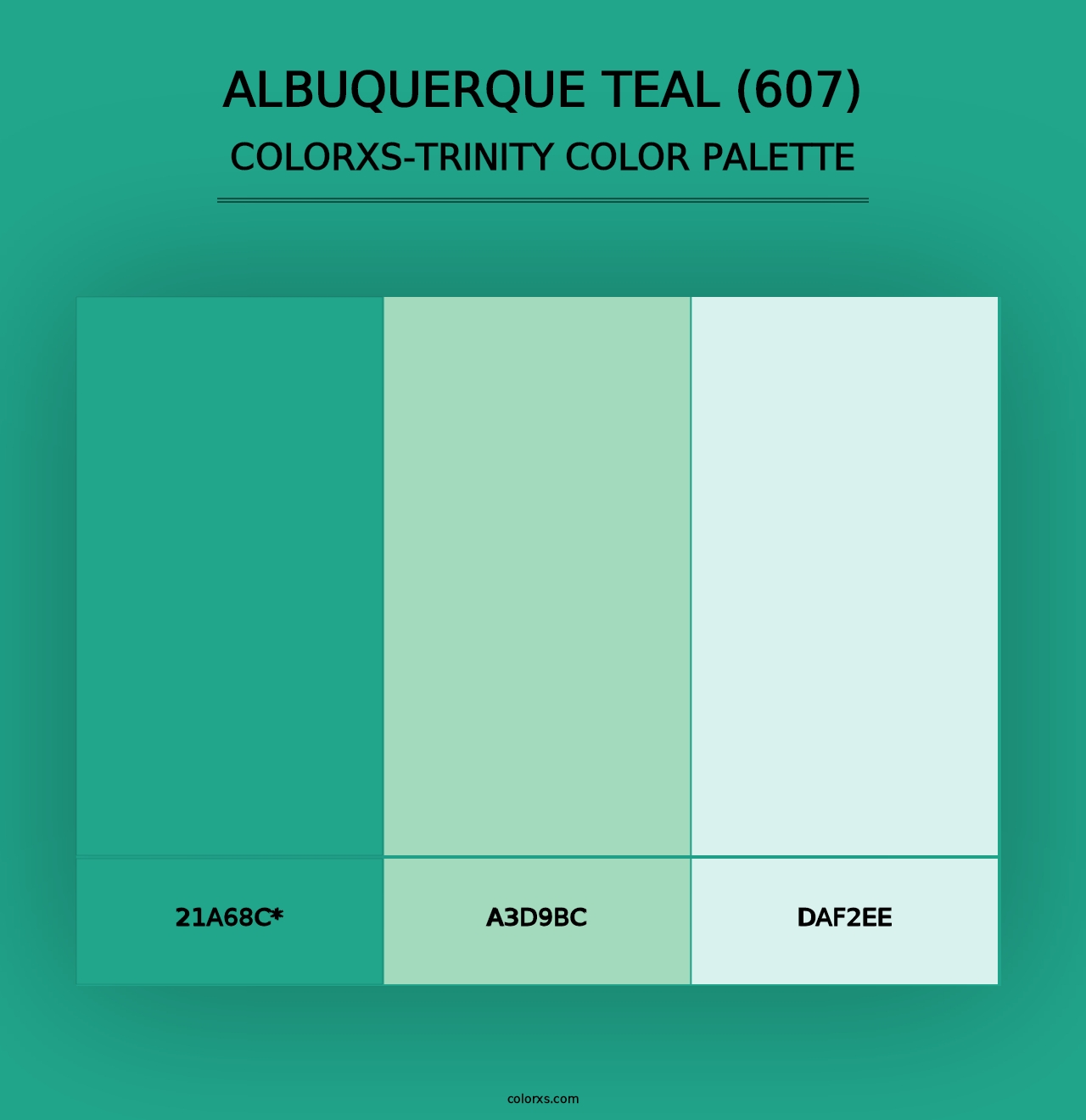 Albuquerque Teal (607) - Colorxs Trinity Palette