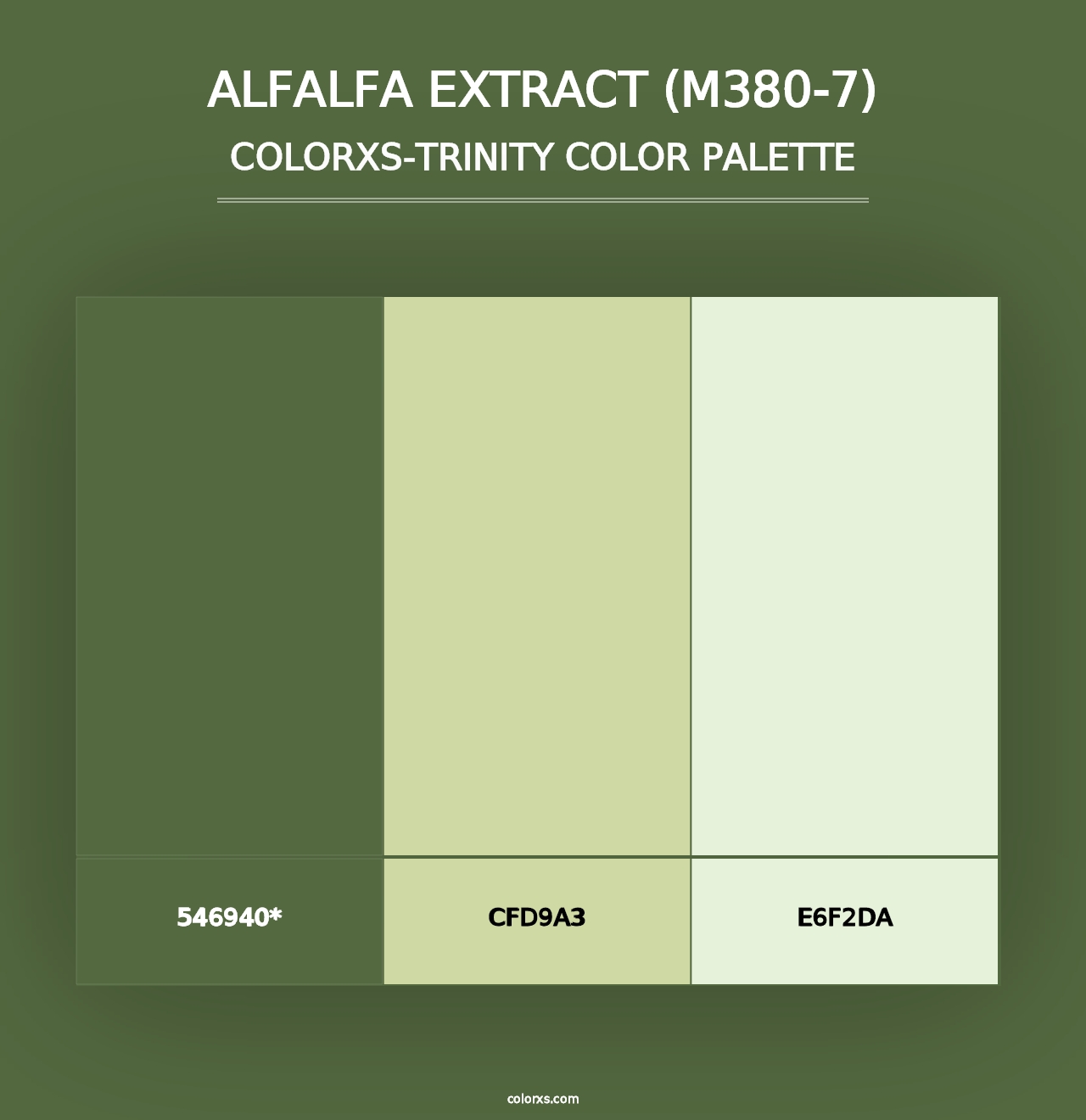 Alfalfa Extract (M380-7) - Colorxs Trinity Palette