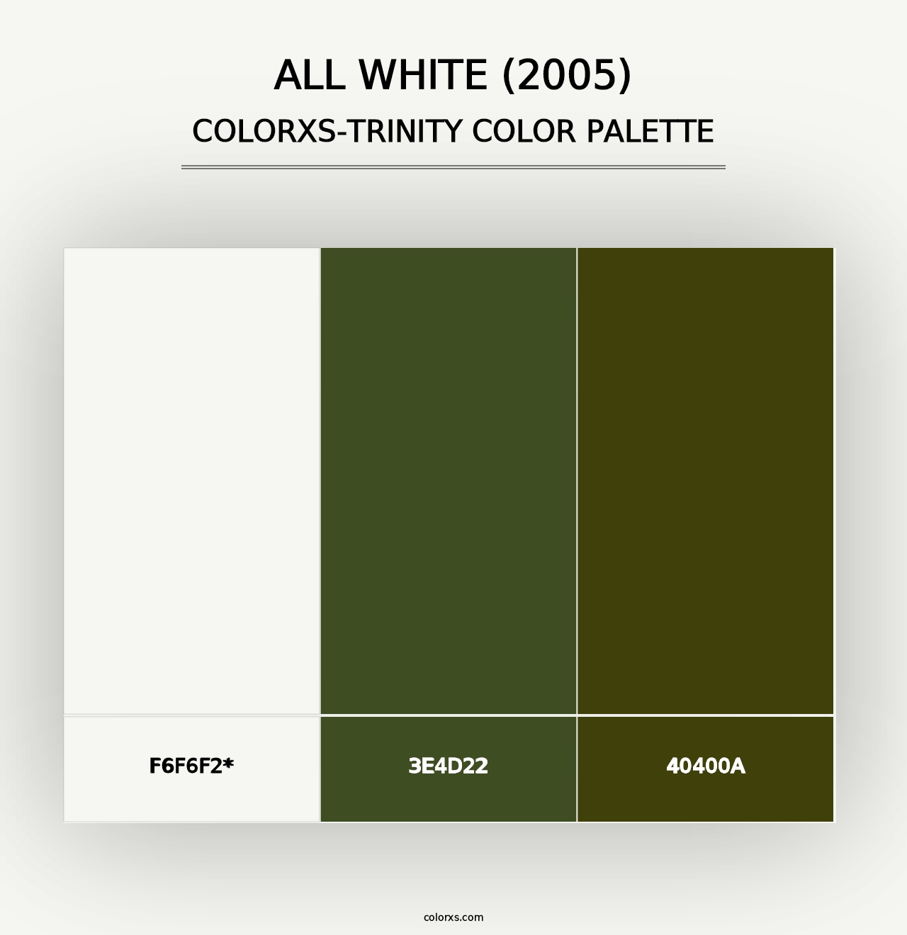 All White (2005) - Colorxs Trinity Palette