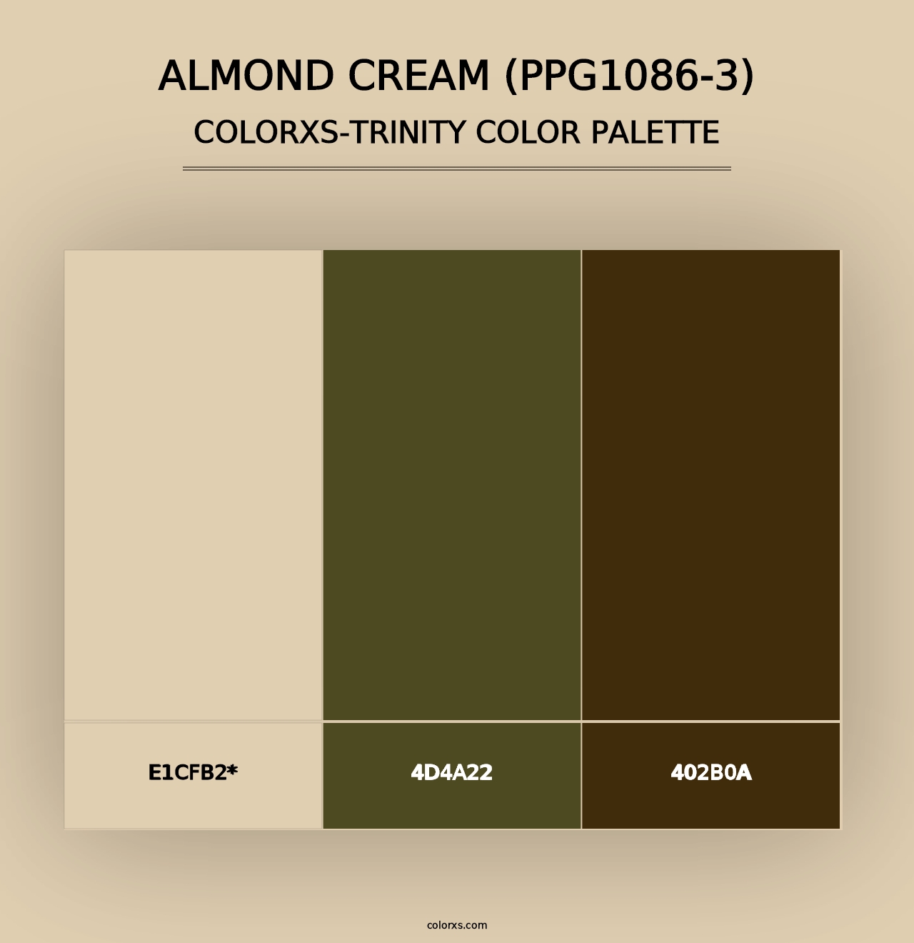 Almond Cream (PPG1086-3) - Colorxs Trinity Palette