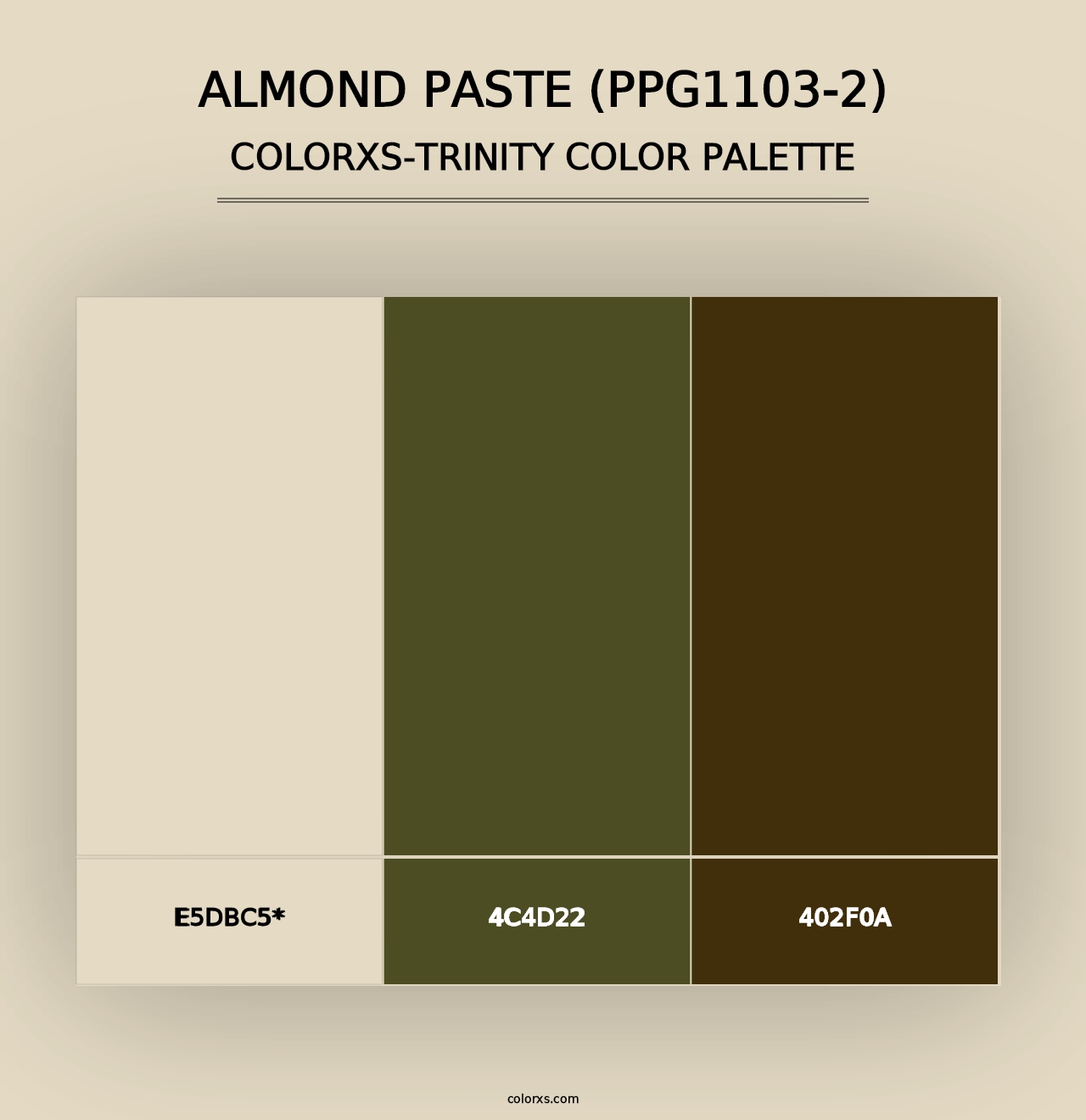 Almond Paste (PPG1103-2) - Colorxs Trinity Palette