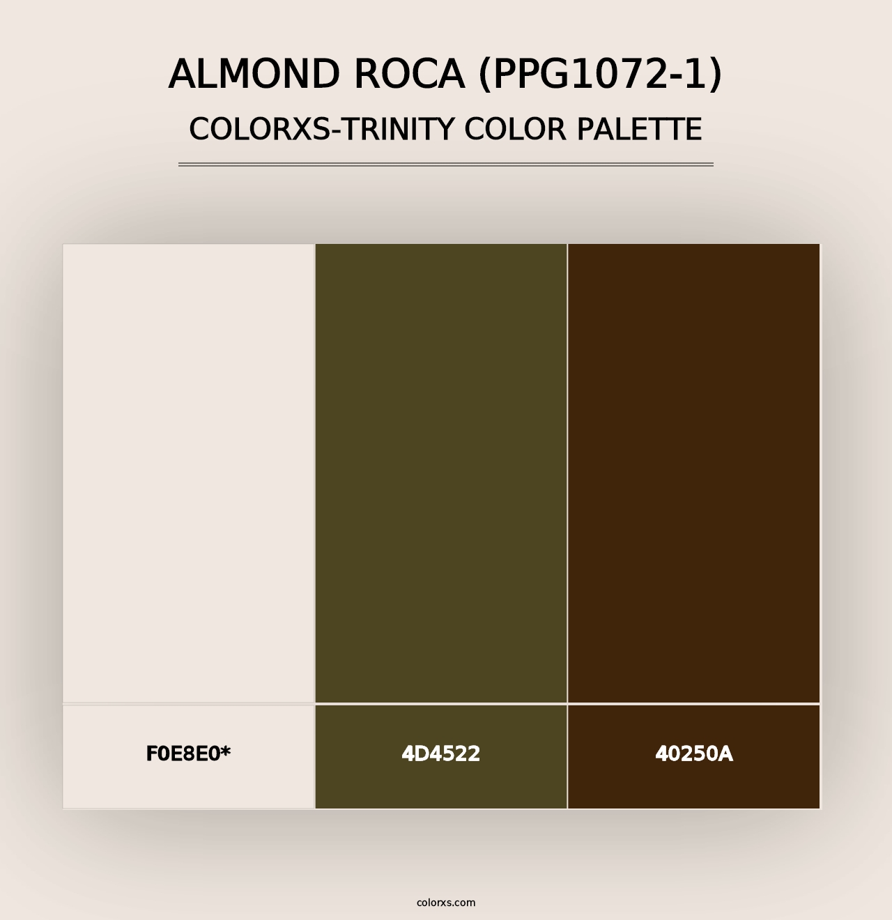 Almond Roca (PPG1072-1) - Colorxs Trinity Palette