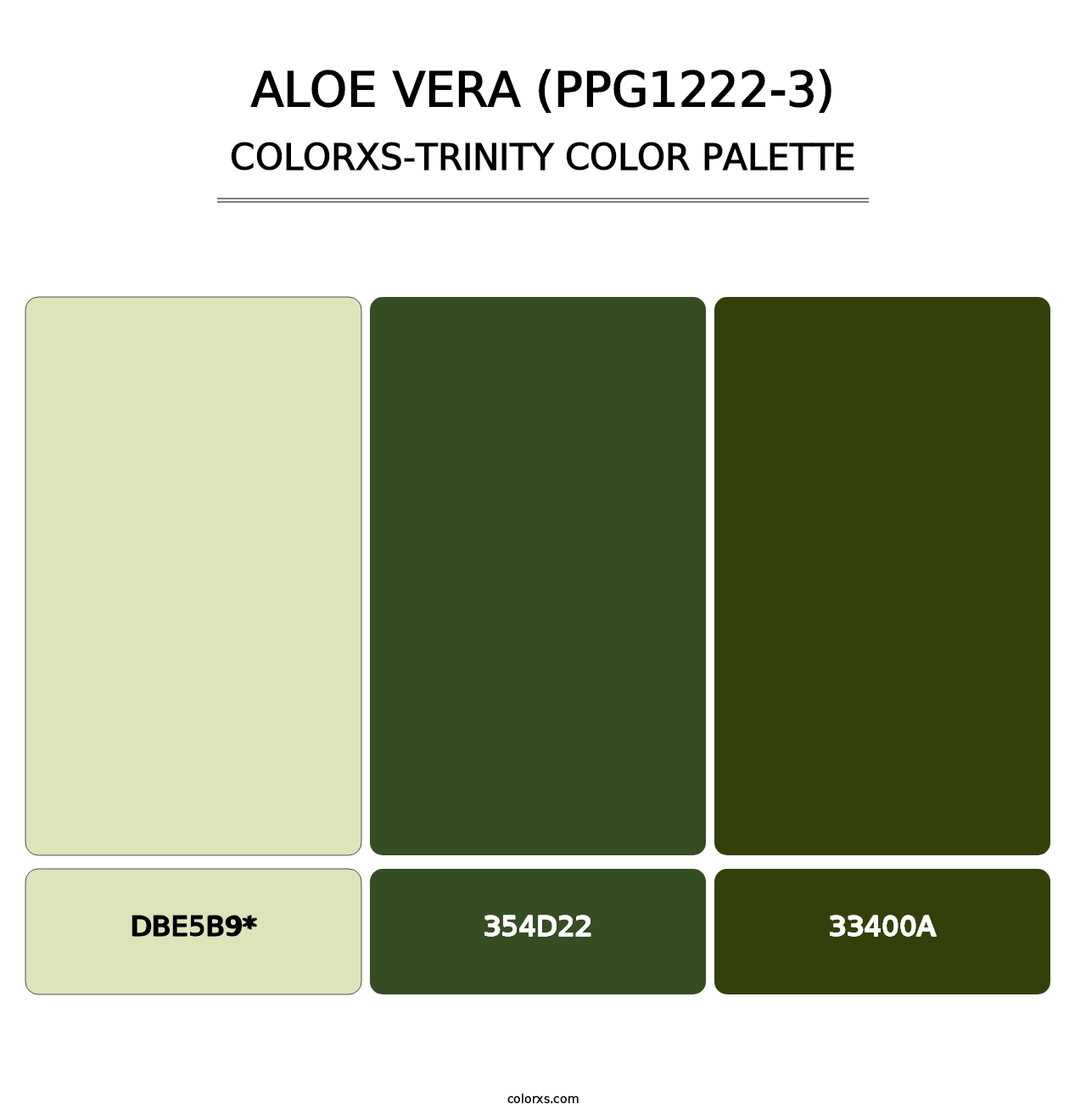 Aloe Vera (PPG1222-3) - Colorxs Trinity Palette