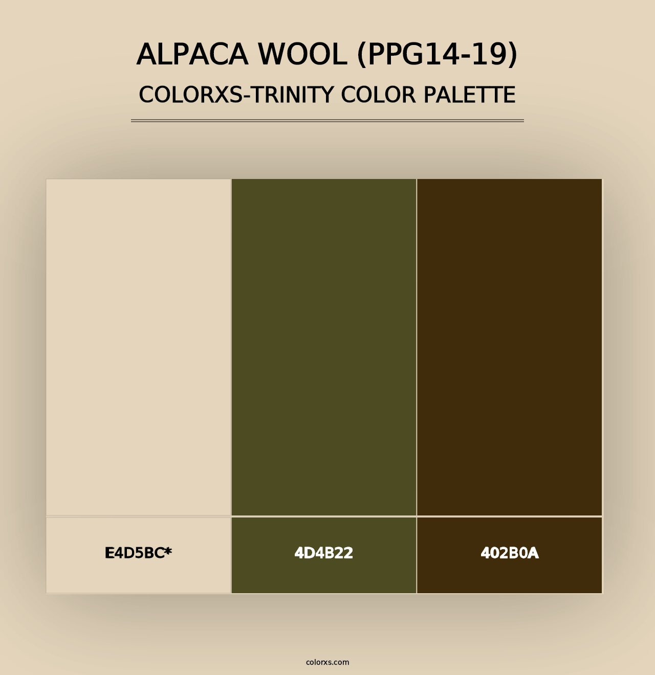 Alpaca Wool (PPG14-19) - Colorxs Trinity Palette