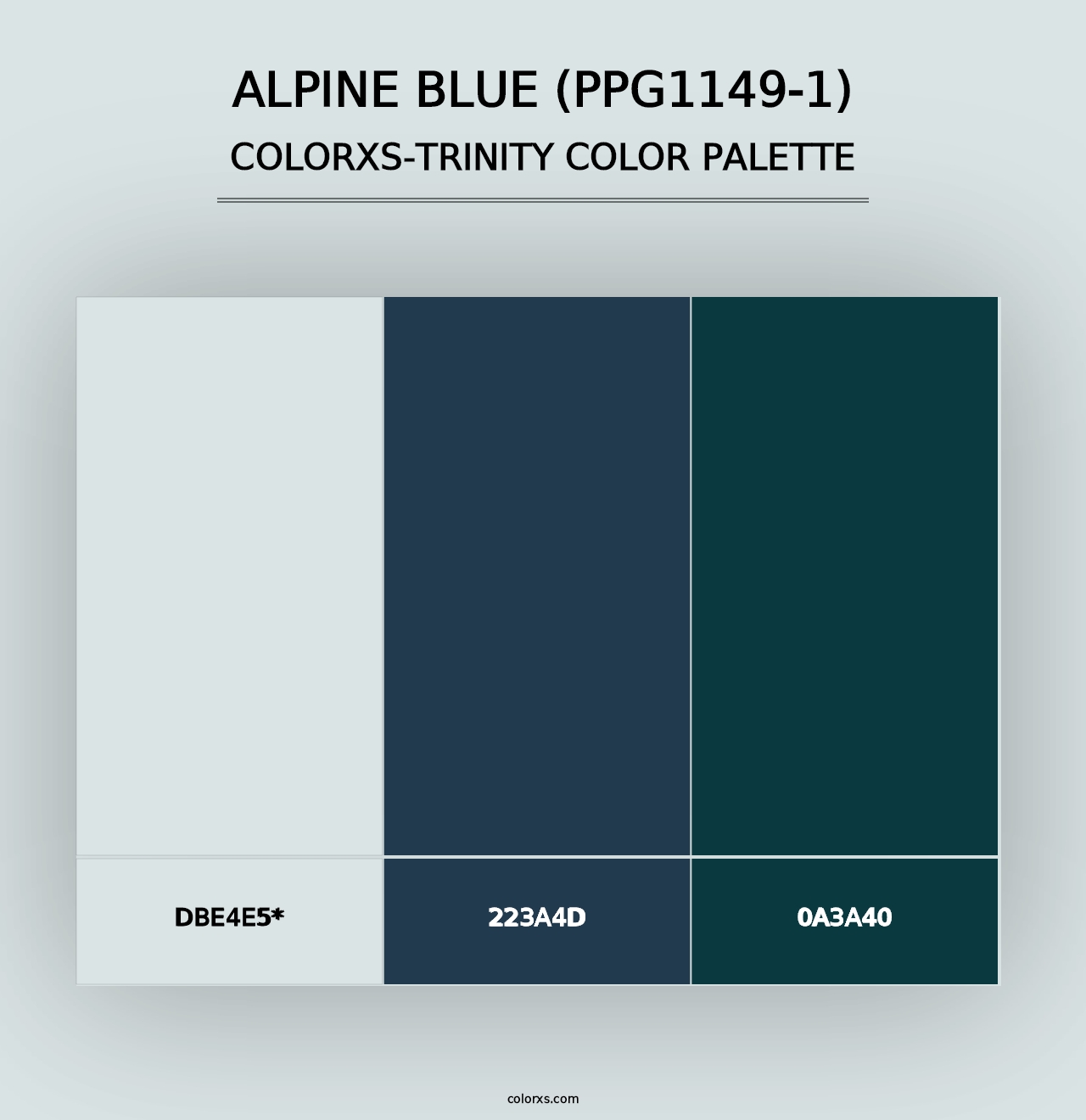 Alpine Blue (PPG1149-1) - Colorxs Trinity Palette